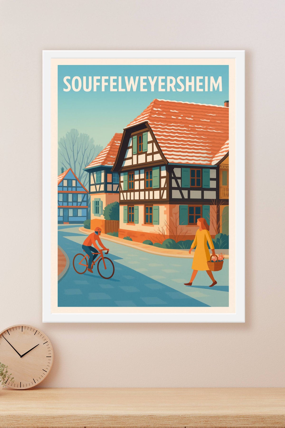 Affiche de Souffelweyersheim - Charme alsacien à vélo