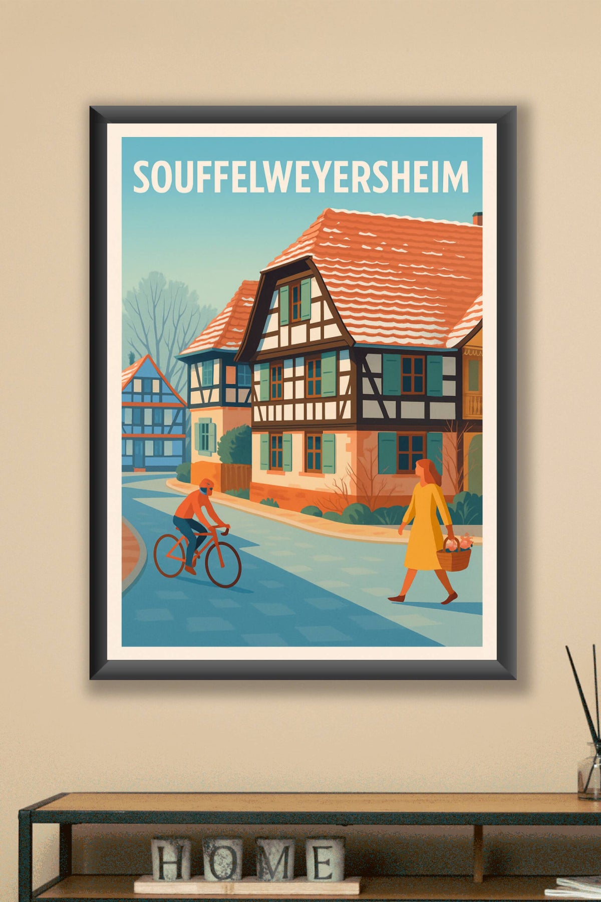 Affiche de Souffelweyersheim - Charme alsacien à vélo