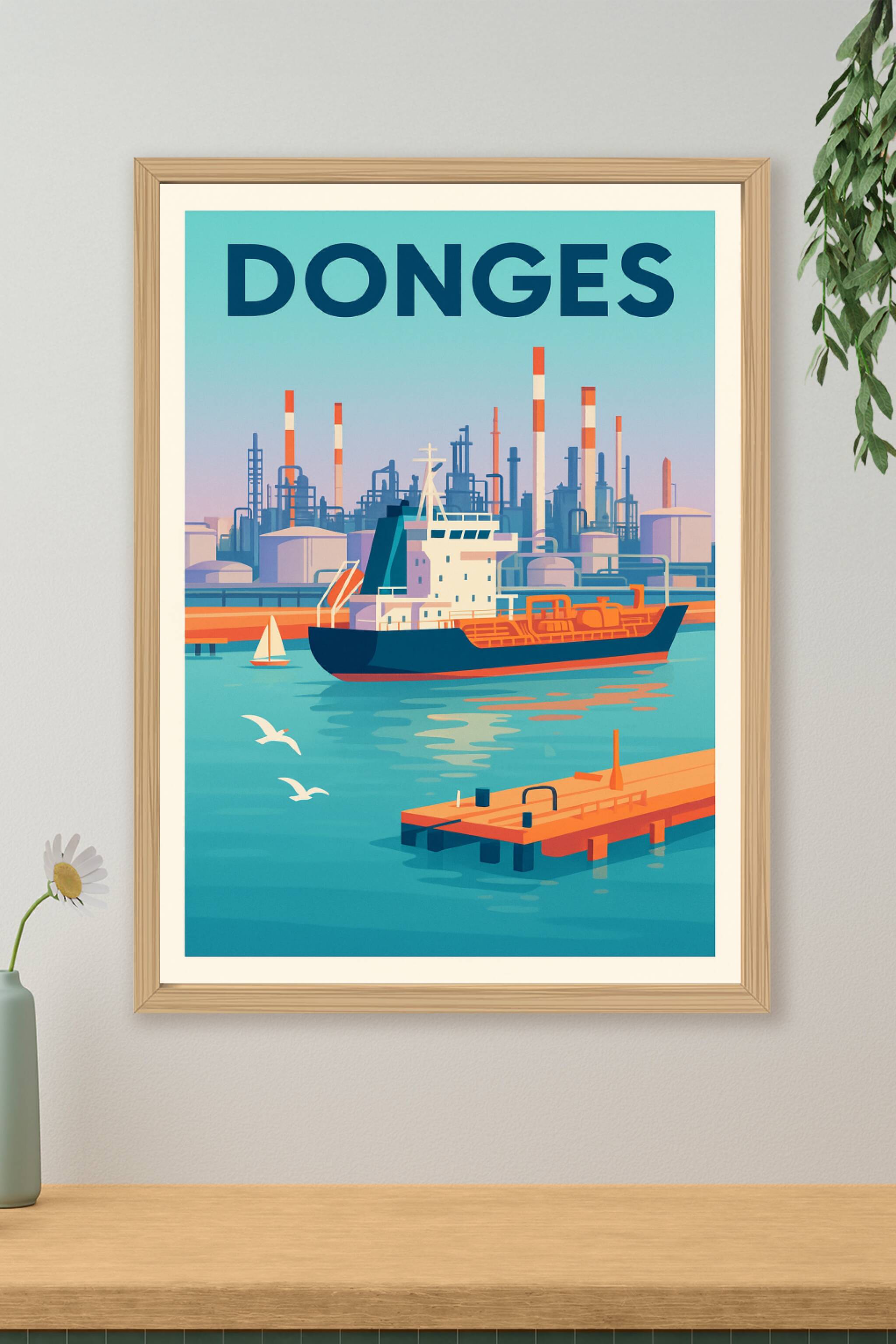 Affiche de Donges - L'essor industriel au cœur du port