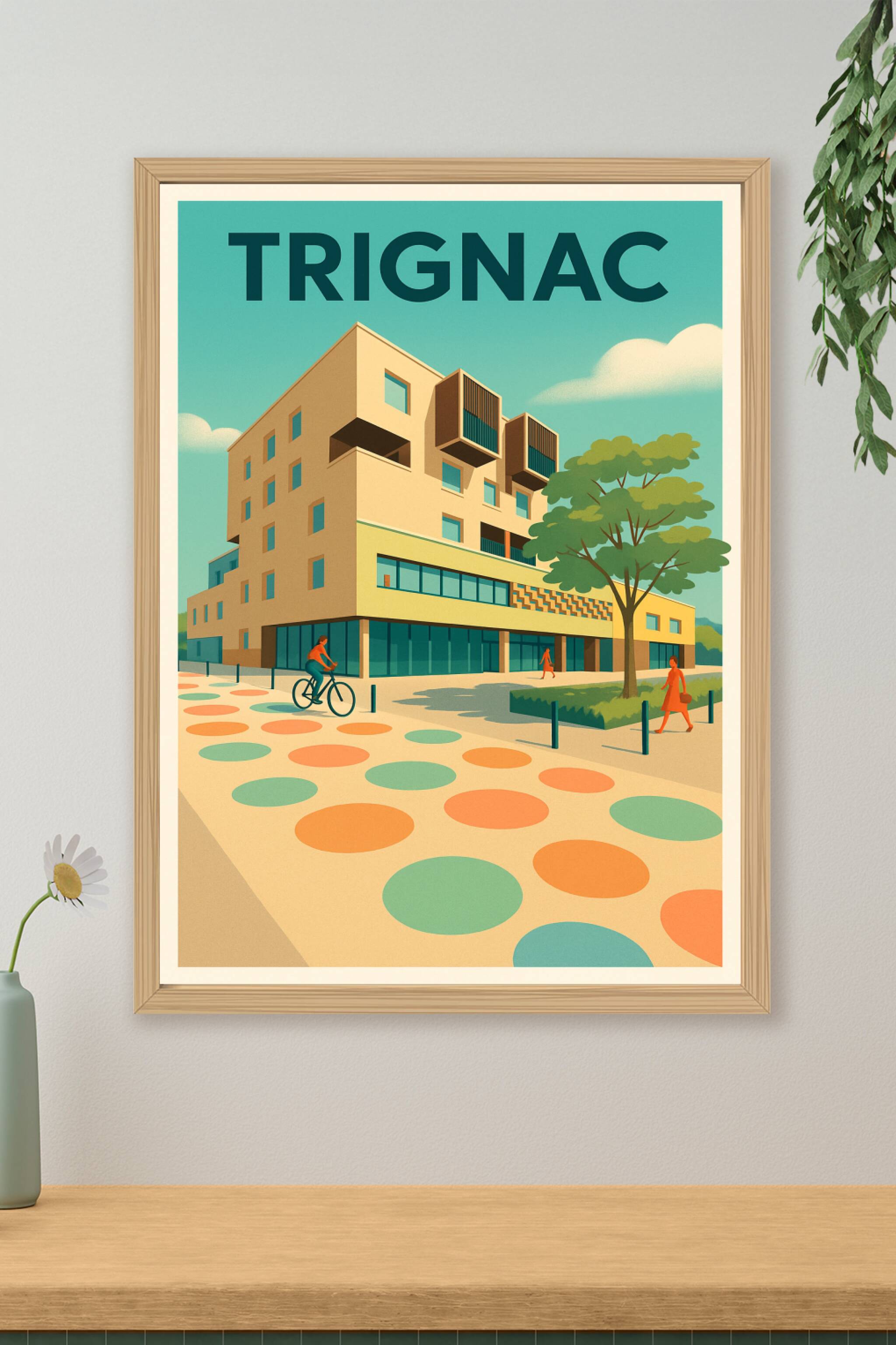 Affiche de Trignac - L'architecture contemporaine en couleurs