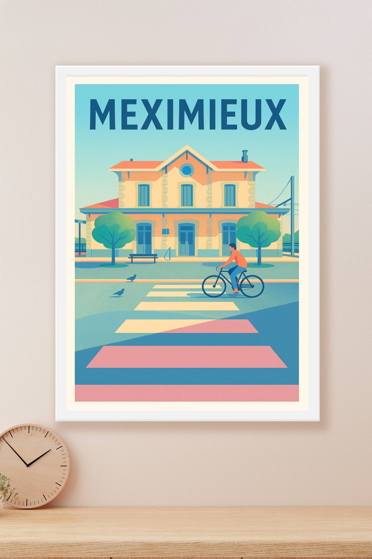 Affiche de Meximieux - Charme paisible en vélos et architecture