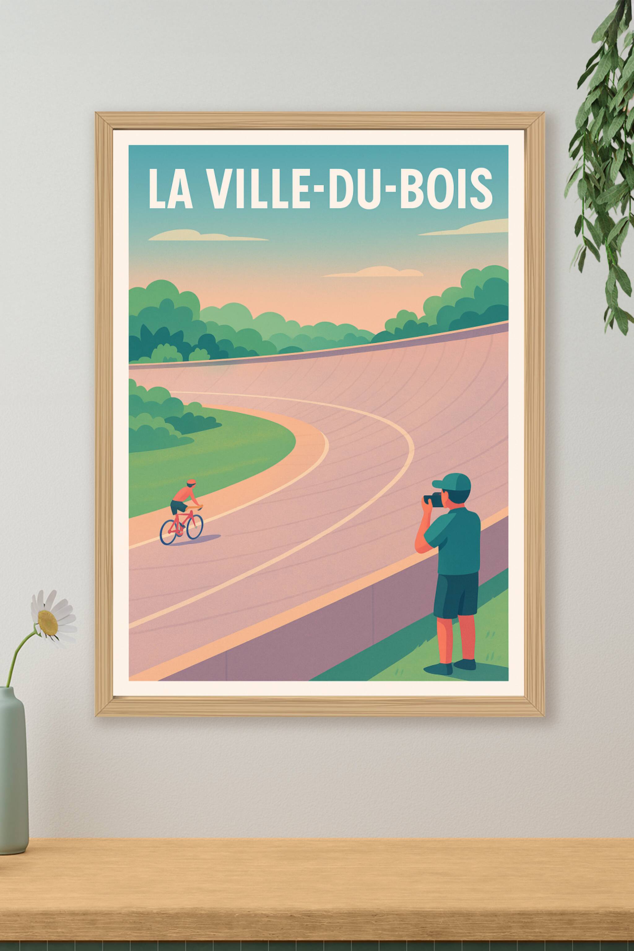 Affiche de La Ville-du-Bois - L'art du cyclisme en douceur