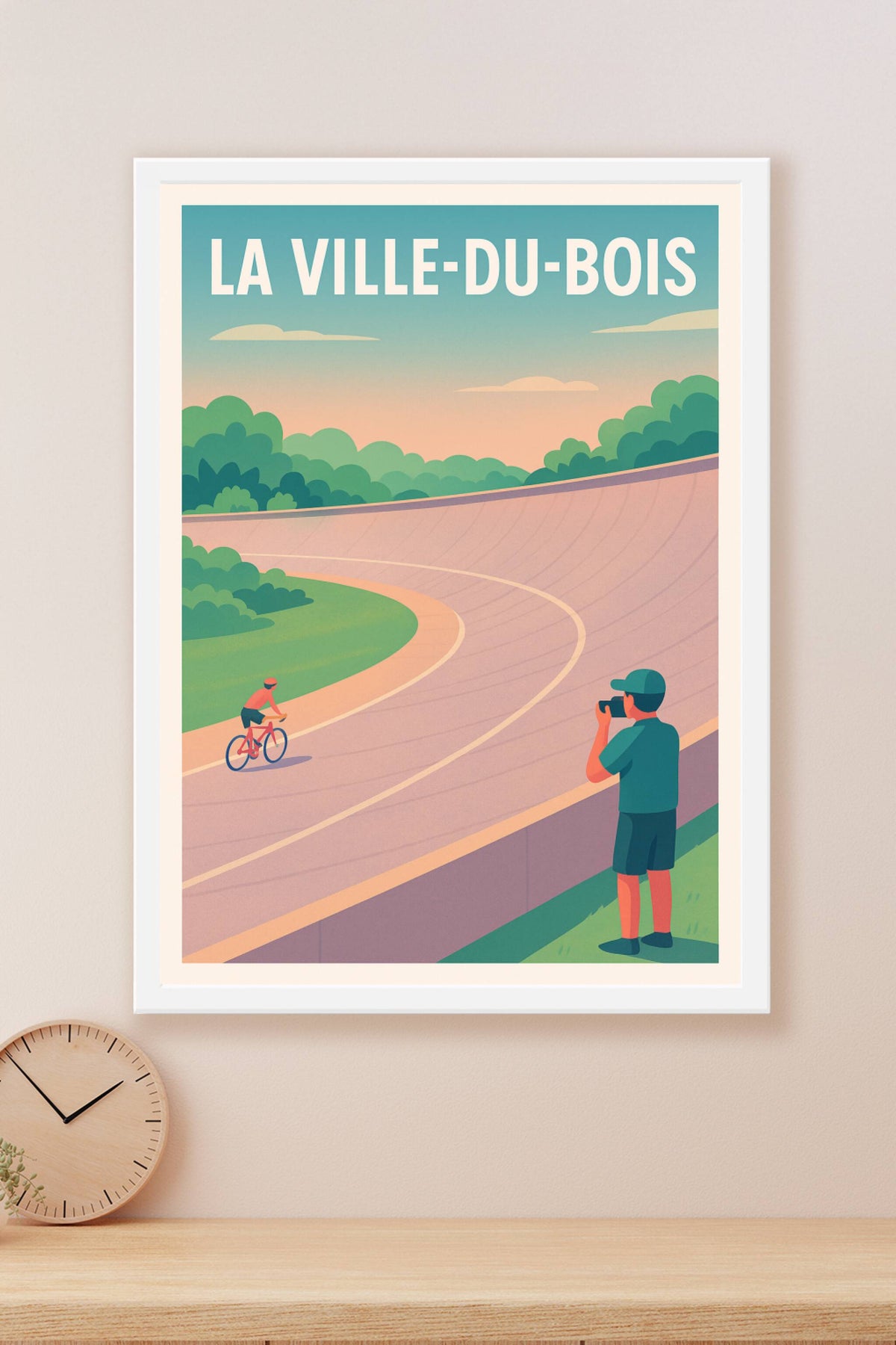 Affiche de La Ville-du-Bois - L'art du cyclisme en douceur
