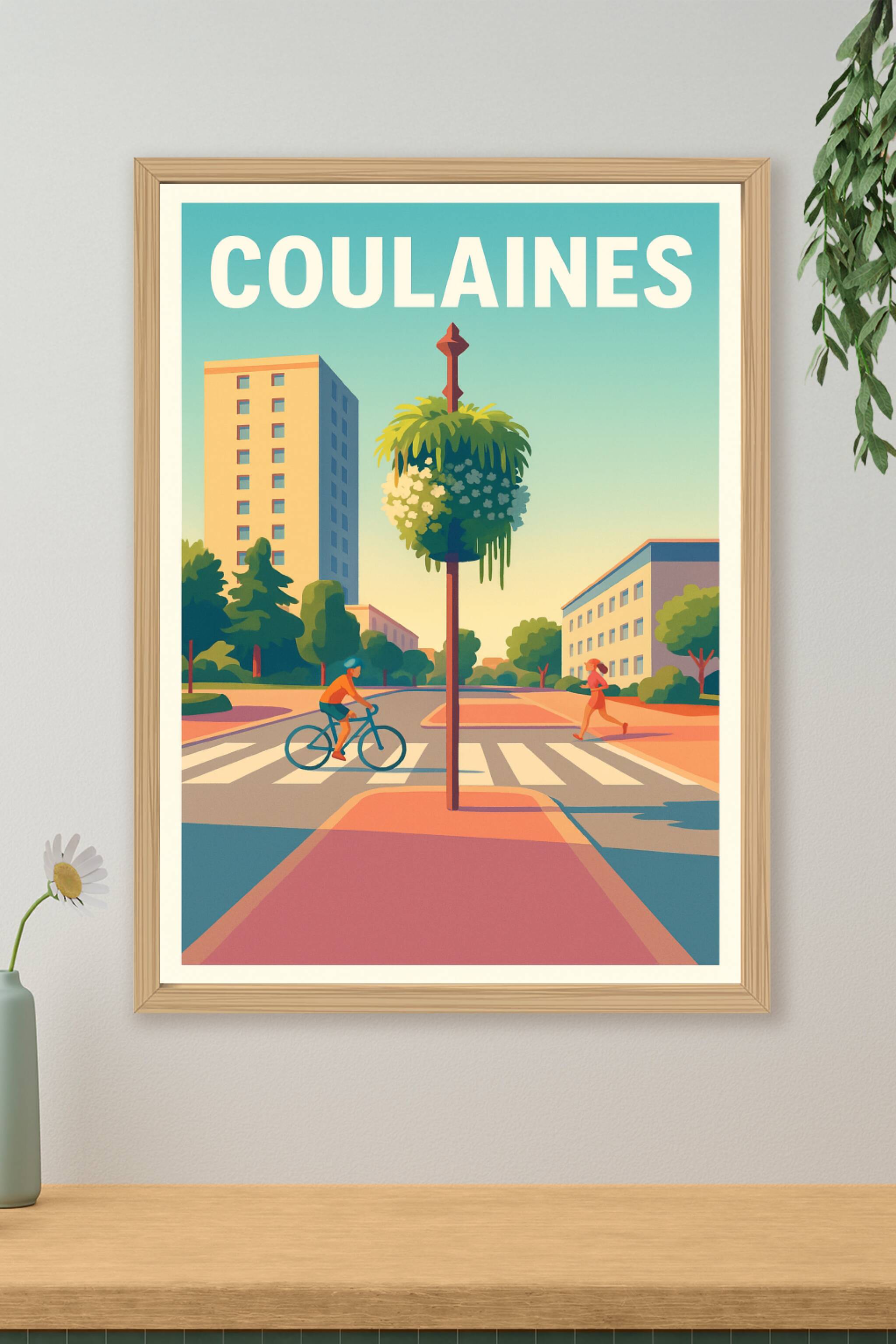 Affiche de Coulaines - Vitalité urbaine et nature en harmonie