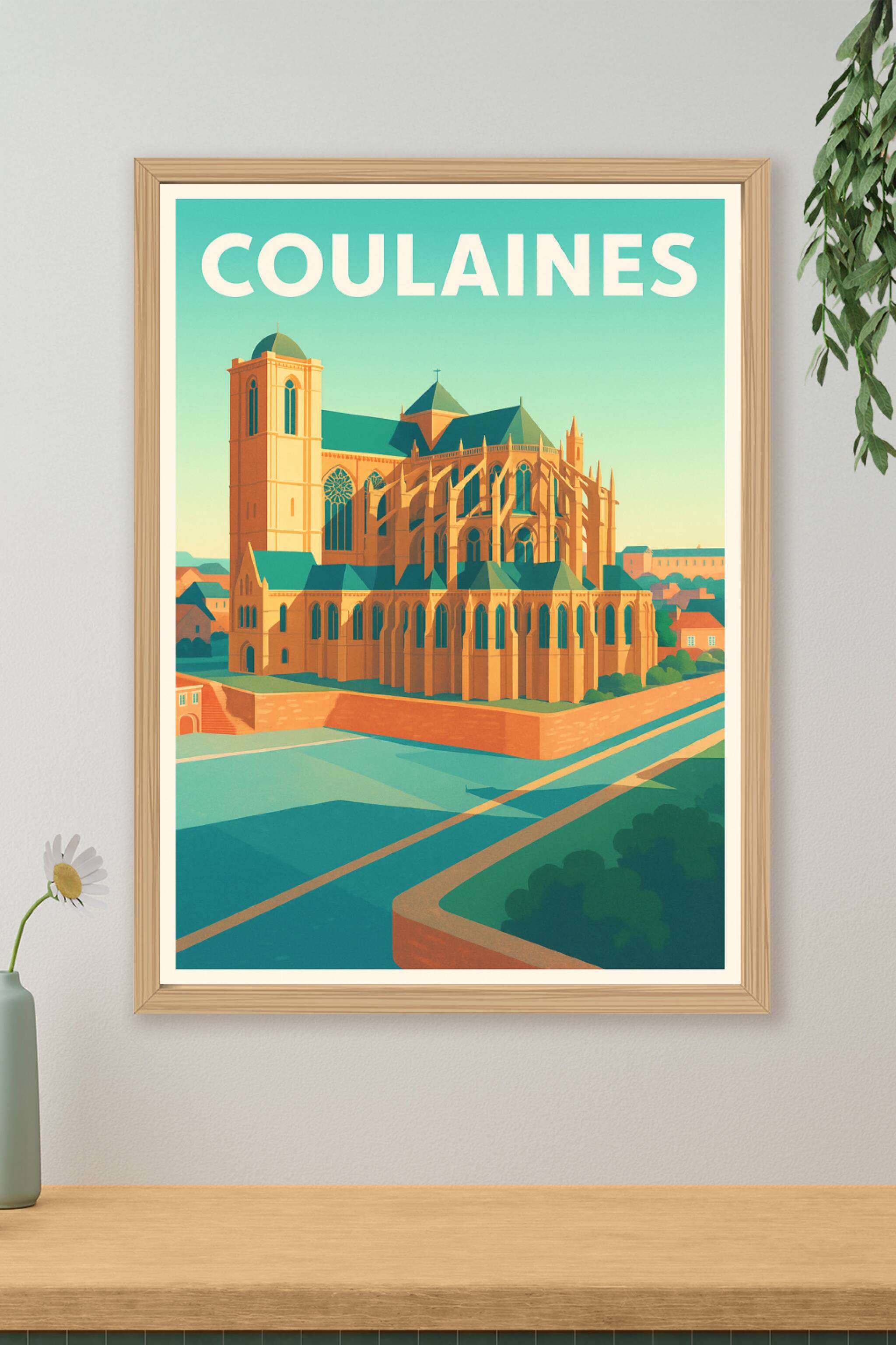 Affiche de Coulaines - Splendeur architecturale au cœur de la ville