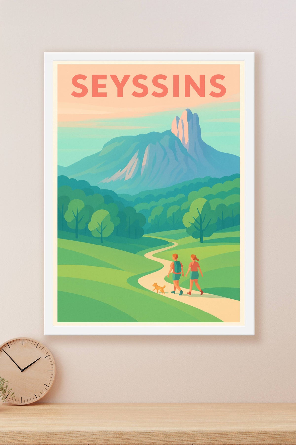 Affiche de Seyssins - Le charme naturel des sentiers alpins