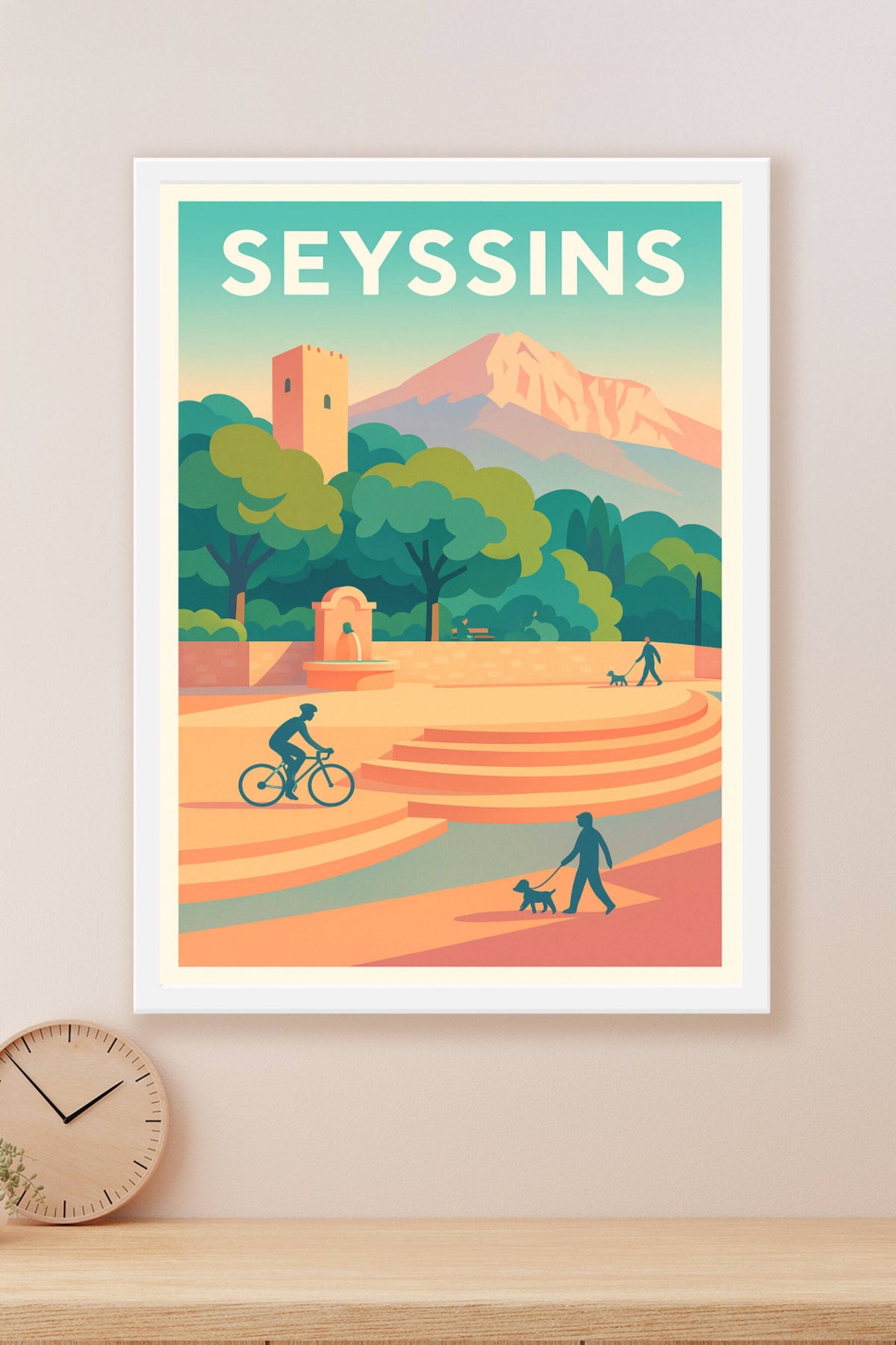 Affiche de Seyssins - Douceur et nature au pied des montagnes