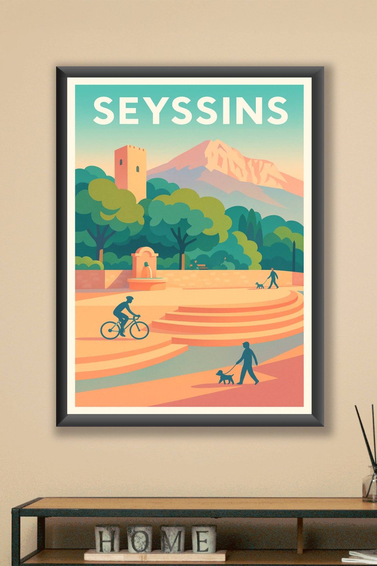 Affiche de Seyssins - Douceur et nature au pied des montagnes