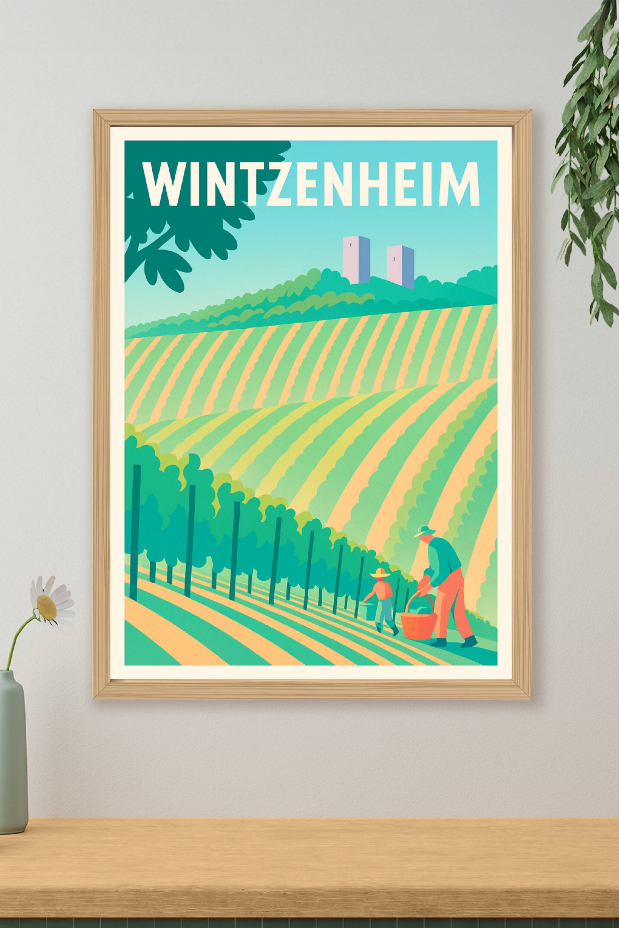 Affiche de Wintzenheim - L'art de la vendange en Alsace