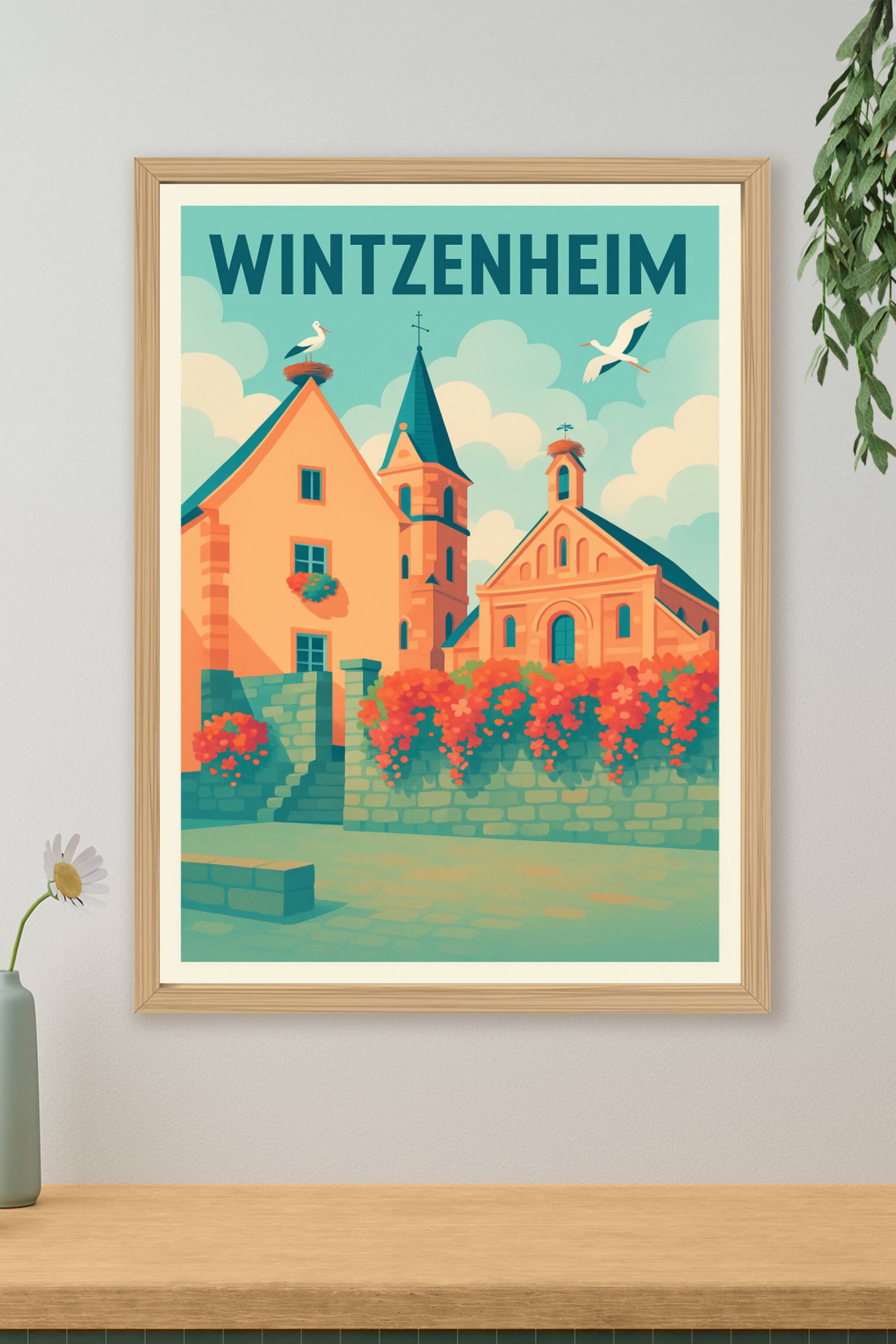 Affiche de Wintzenheim - Charme pittoresque et traditions alsaciennes