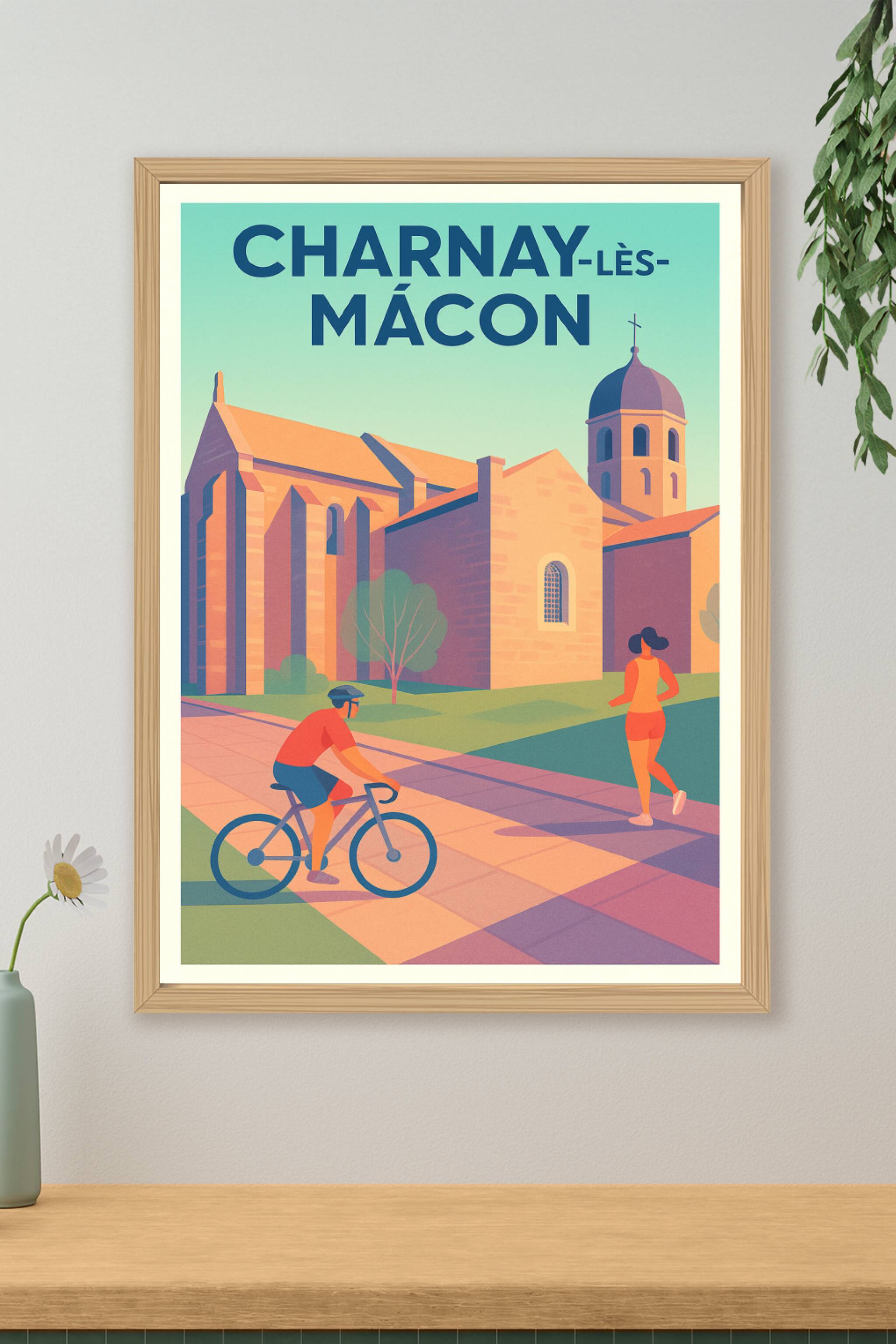 Affiche de Charnay-lès-Mâcon - Ambiance sportive et patrimoine lumineux