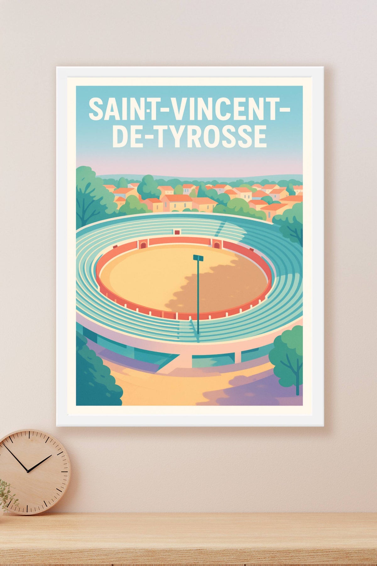 Affiche de Saint-Vincent-de-Tyrosse - L'emblématique arène locale en lumière