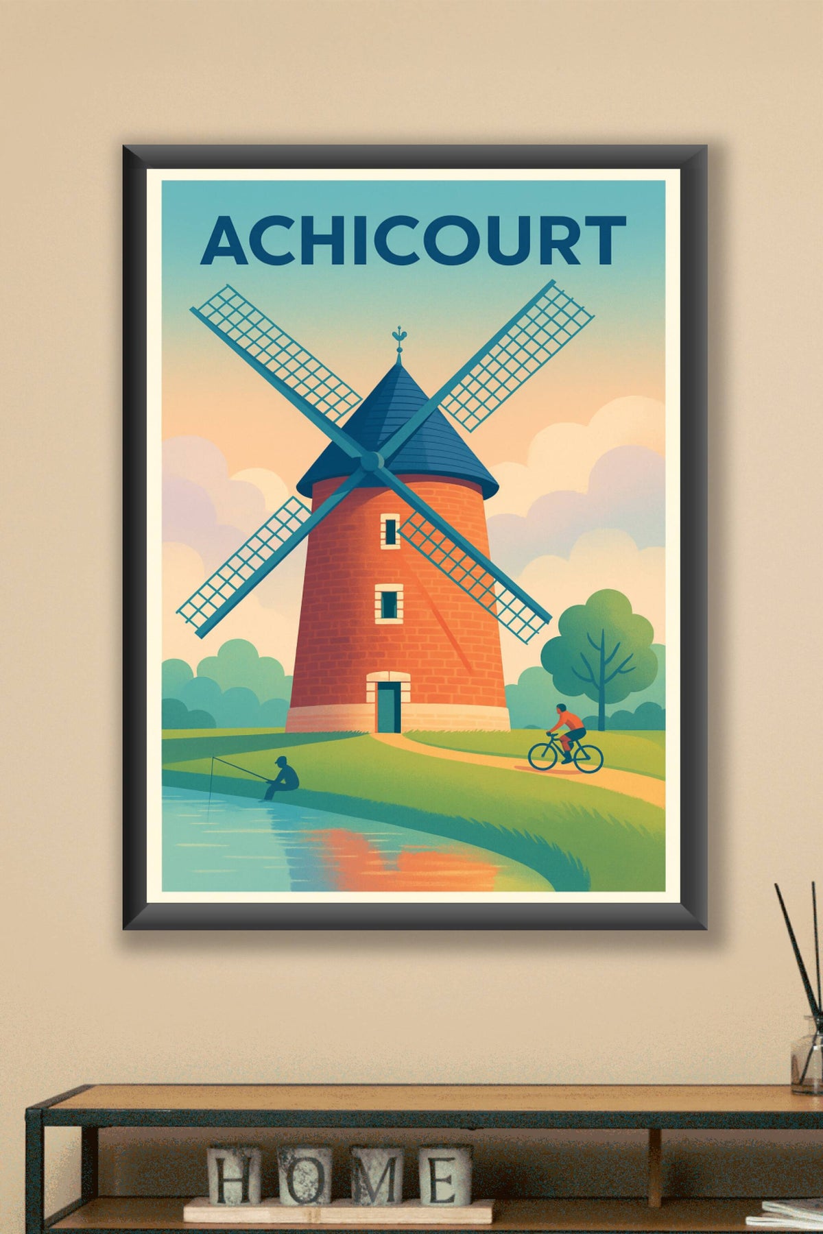 Affiche de Achicourt - Charme bucolique et patrimoine éolien