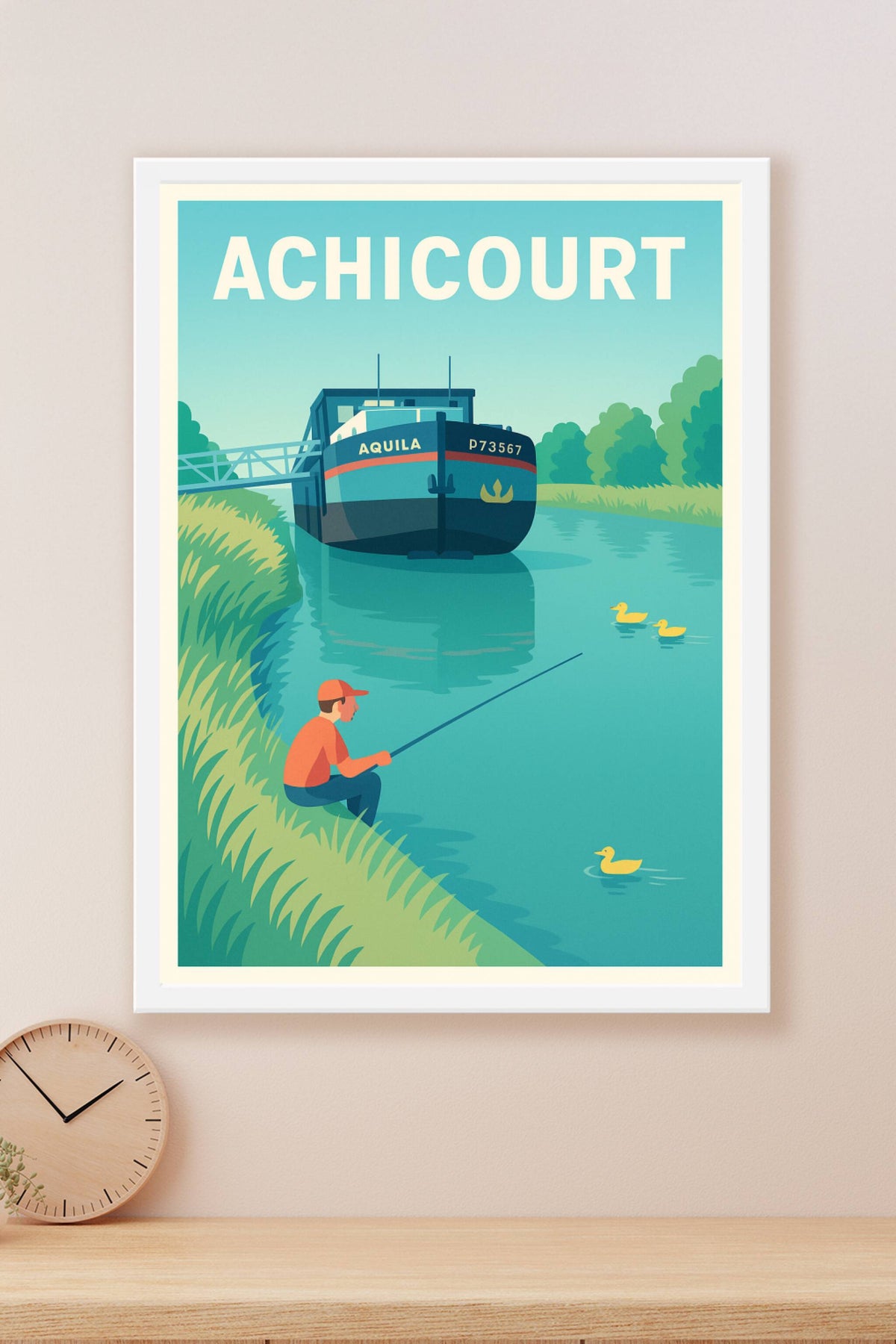Affiche de Achicourt - Sérénité au bord de l'eau