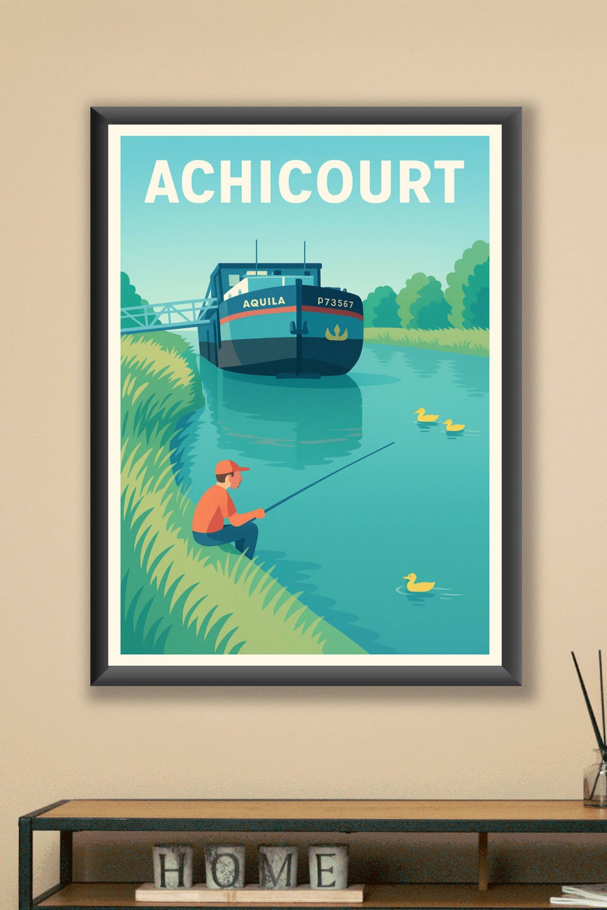 Affiche de Achicourt - Sérénité au bord de l'eau