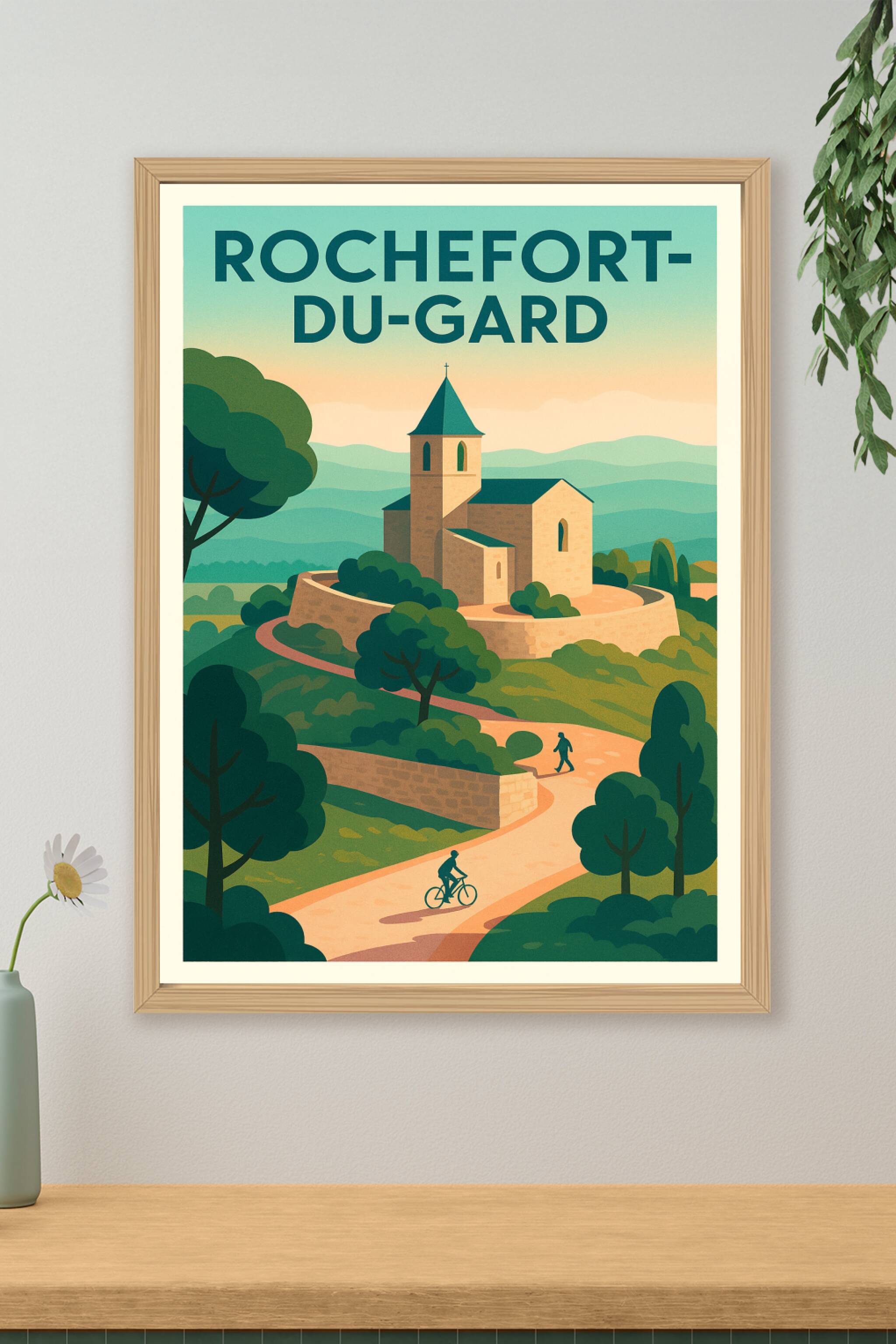 Affiche de Rochefort-du-Gard - Charme naturel et patrimoine préservé