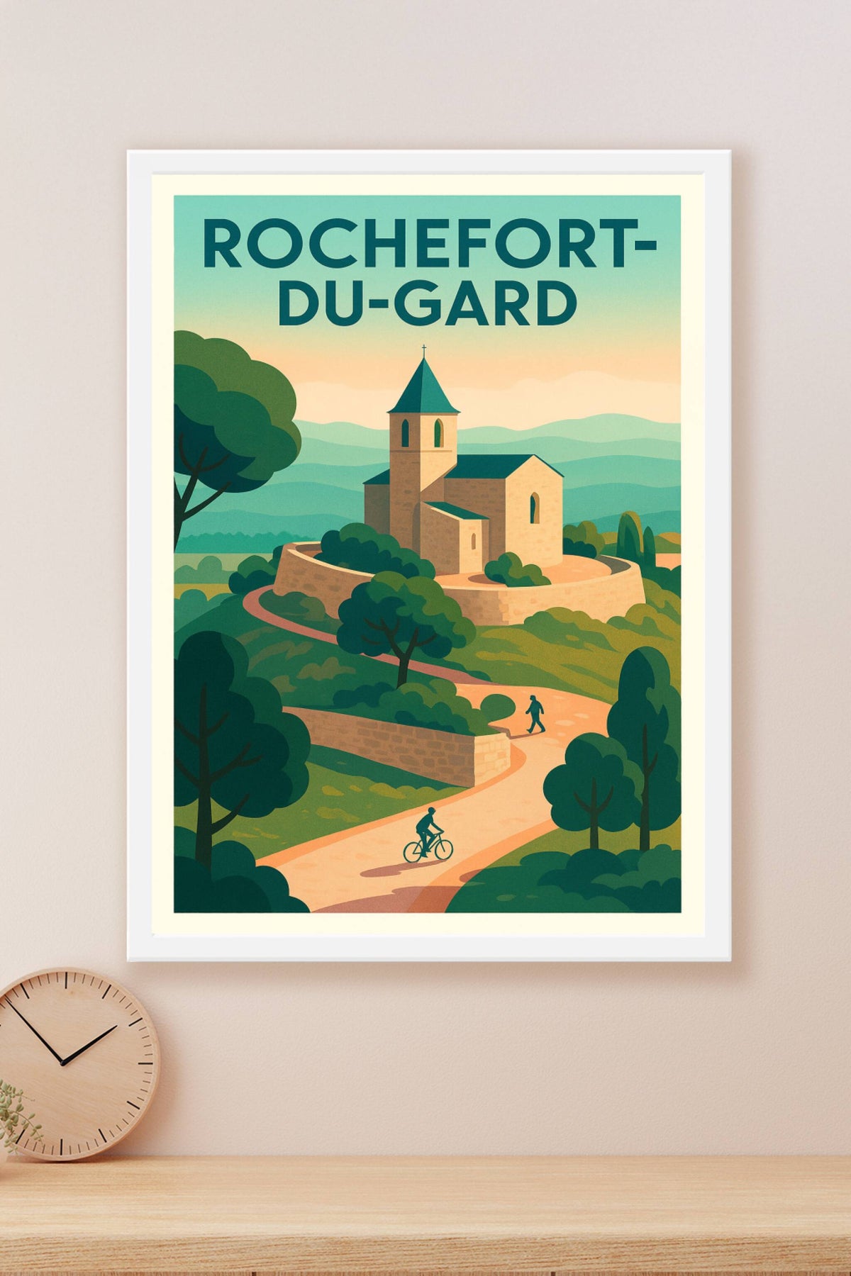 Affiche de Rochefort-du-Gard - Charme naturel et patrimoine préservé