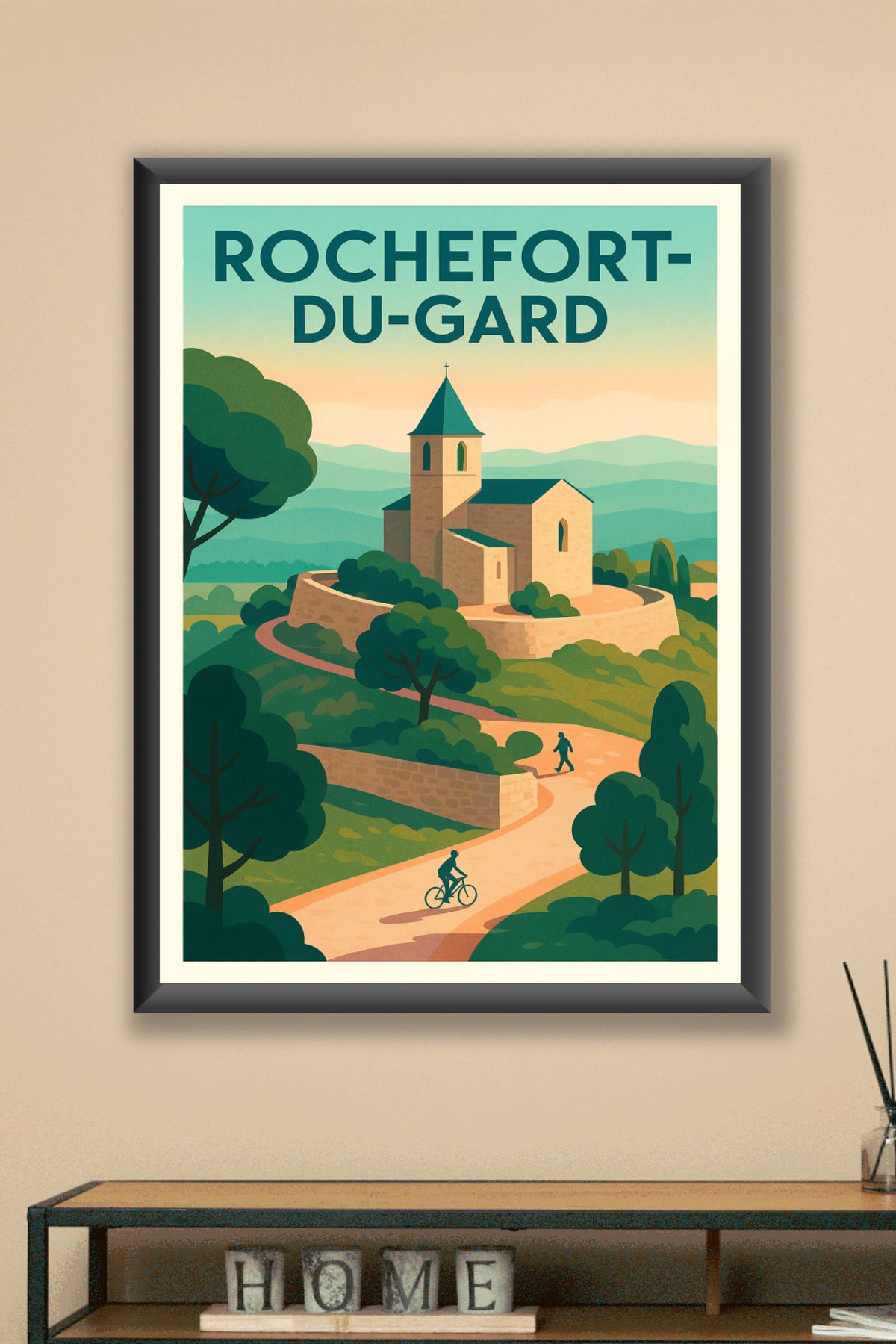 Affiche de Rochefort-du-Gard - Charme naturel et patrimoine préservé