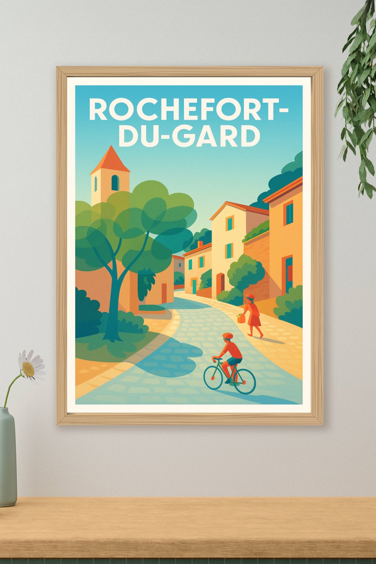 Affiche de Rochefort-du-Gard - L'élégance douce d'un village provençal