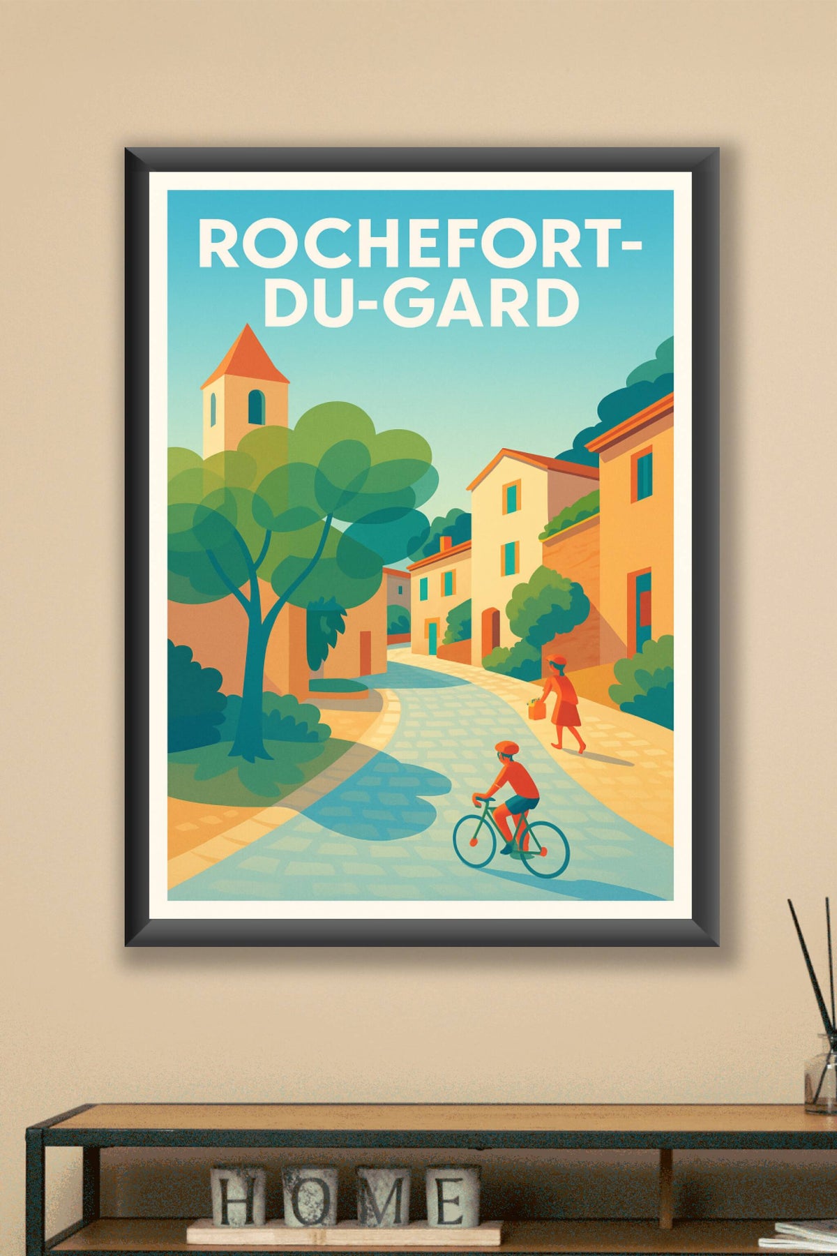 Affiche de Rochefort-du-Gard - L'élégance douce d'un village provençal