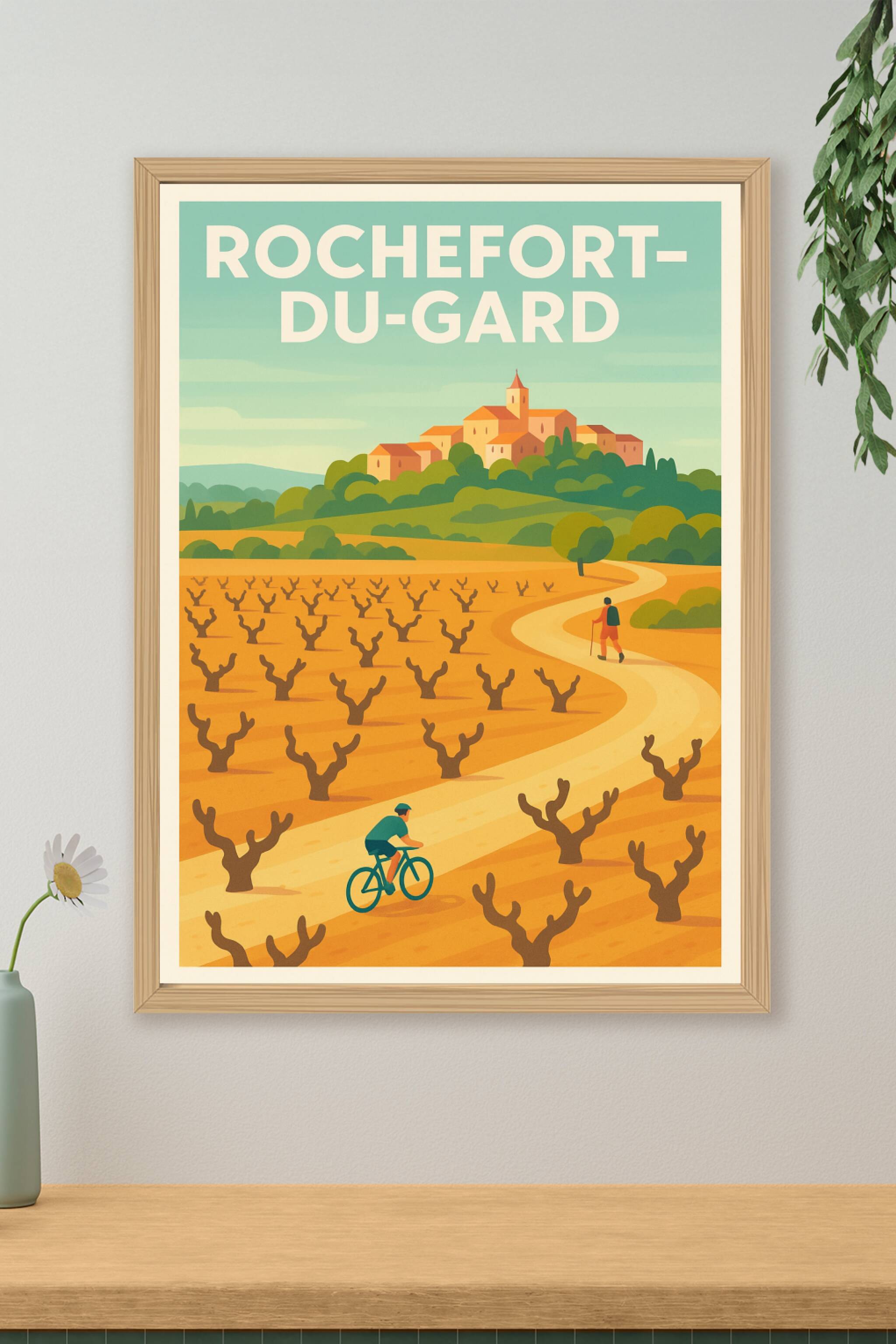 Affiche de Rochefort-du-Gard - Escapade au cœur des vignes lumineuses