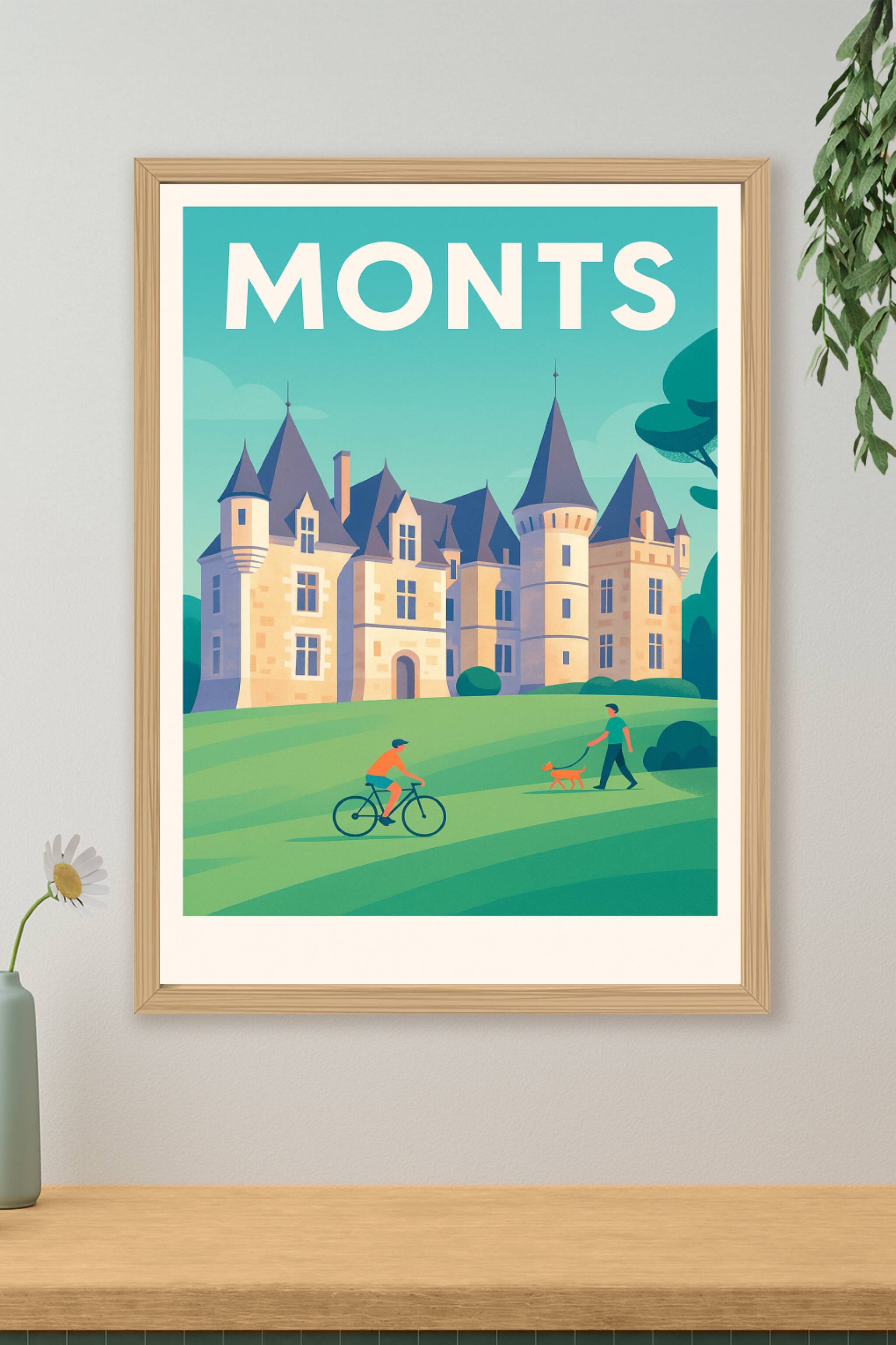 Affiche de Monts - Charme et élégance du patrimoine