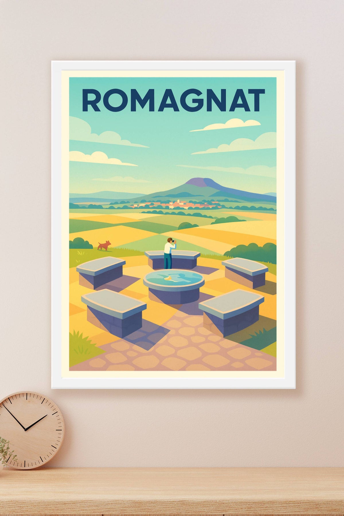 Affiche de Romagnat - Panorama bucolique au cœur de l'Auvergne