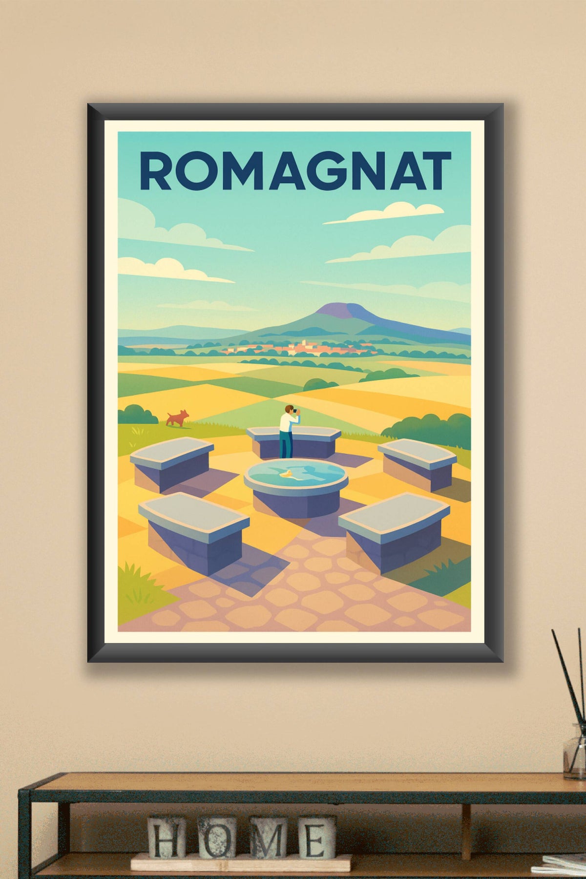 Affiche de Romagnat - Panorama bucolique au cœur de l'Auvergne