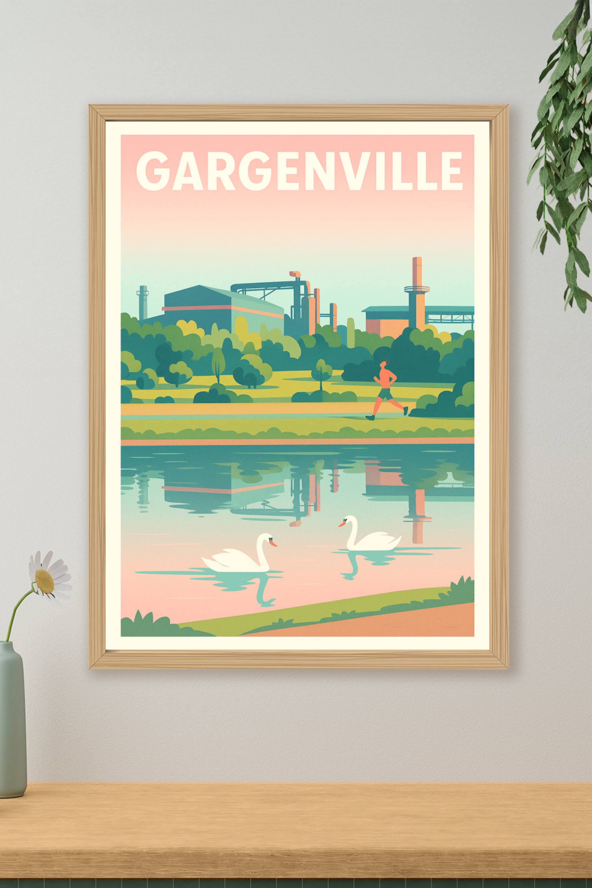 Affiche de Gargenville - Harmonie entre nature et industrie