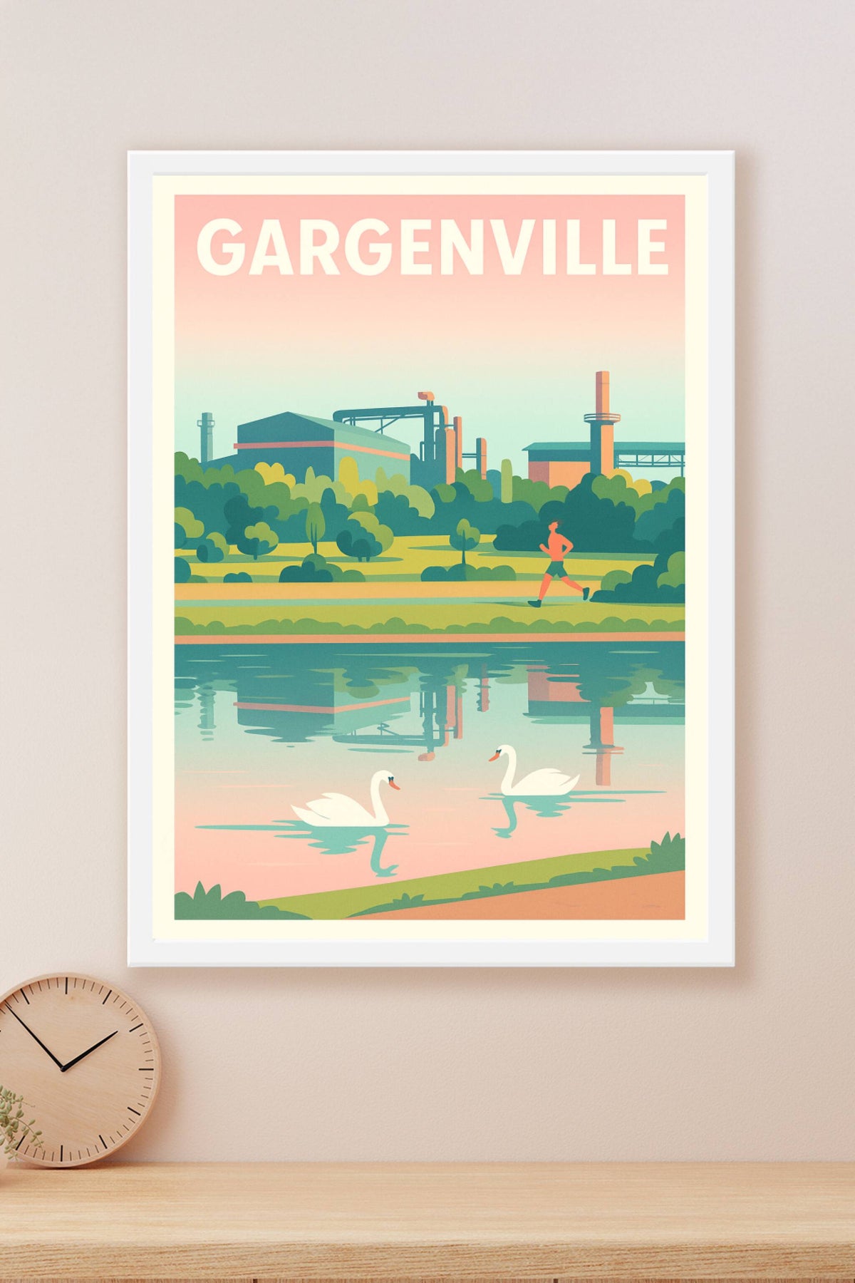 Affiche de Gargenville - Harmonie entre nature et industrie