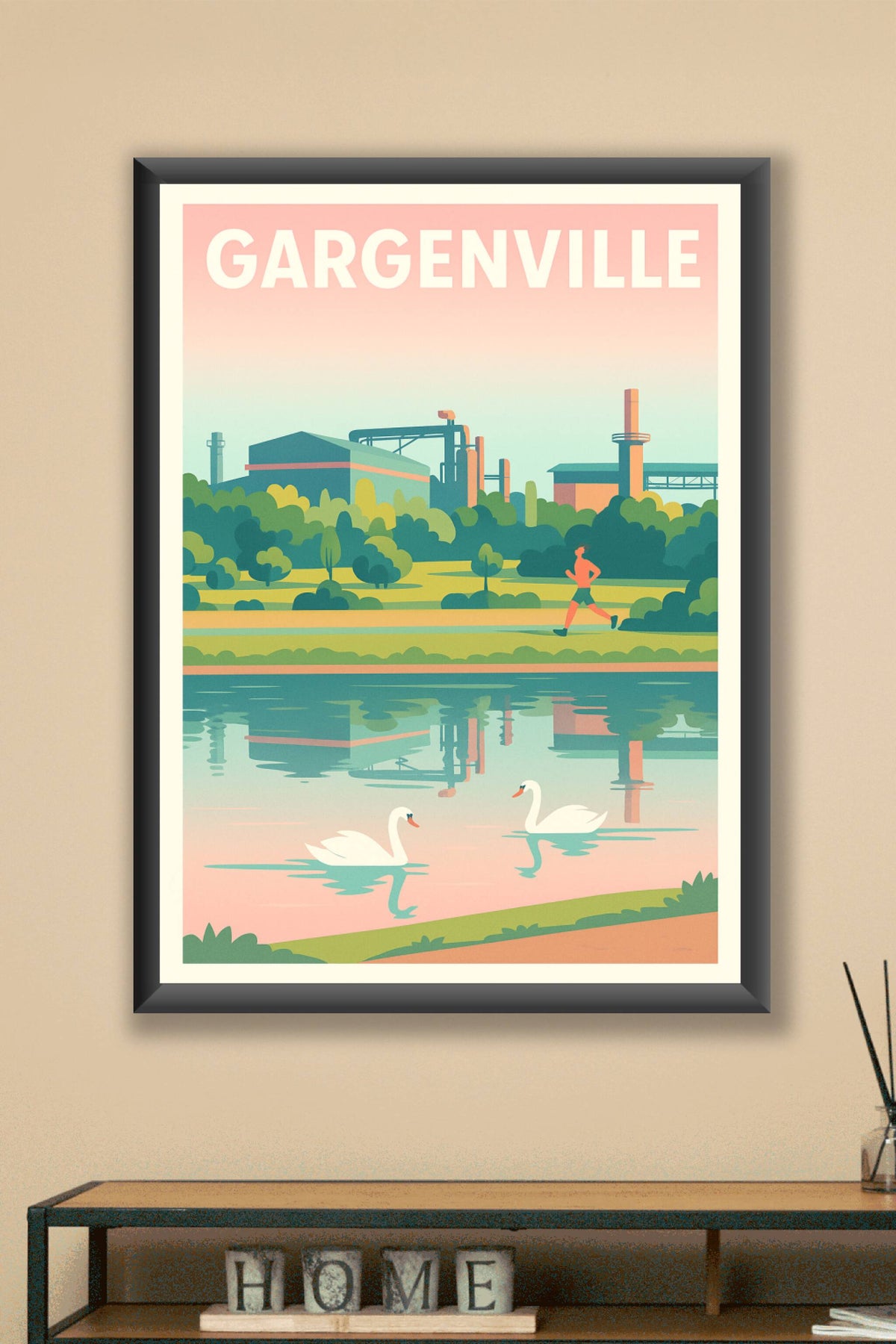 Affiche de Gargenville - Harmonie entre nature et industrie