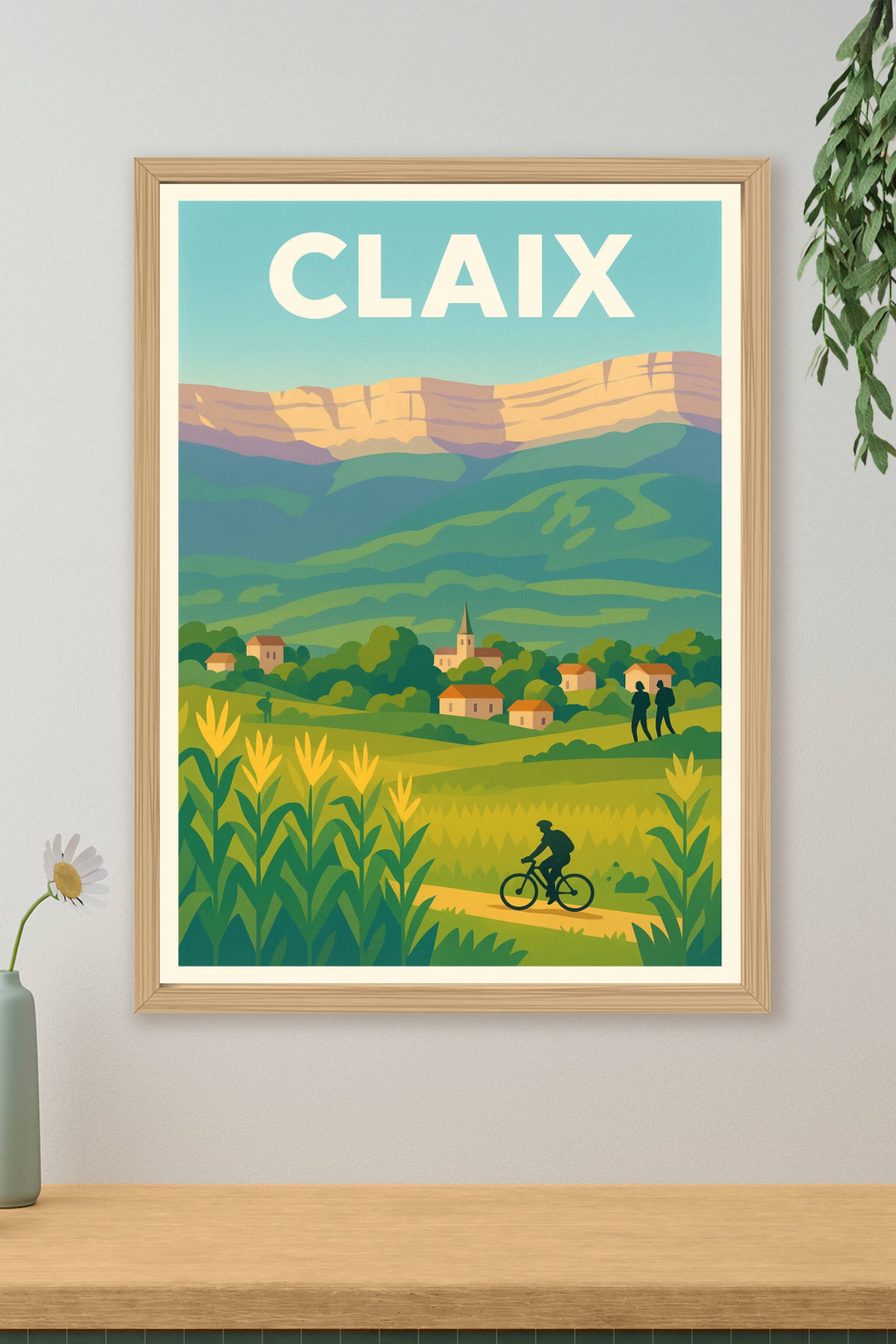 Affiche de Claix - Évasion nature au pied des montagnes
