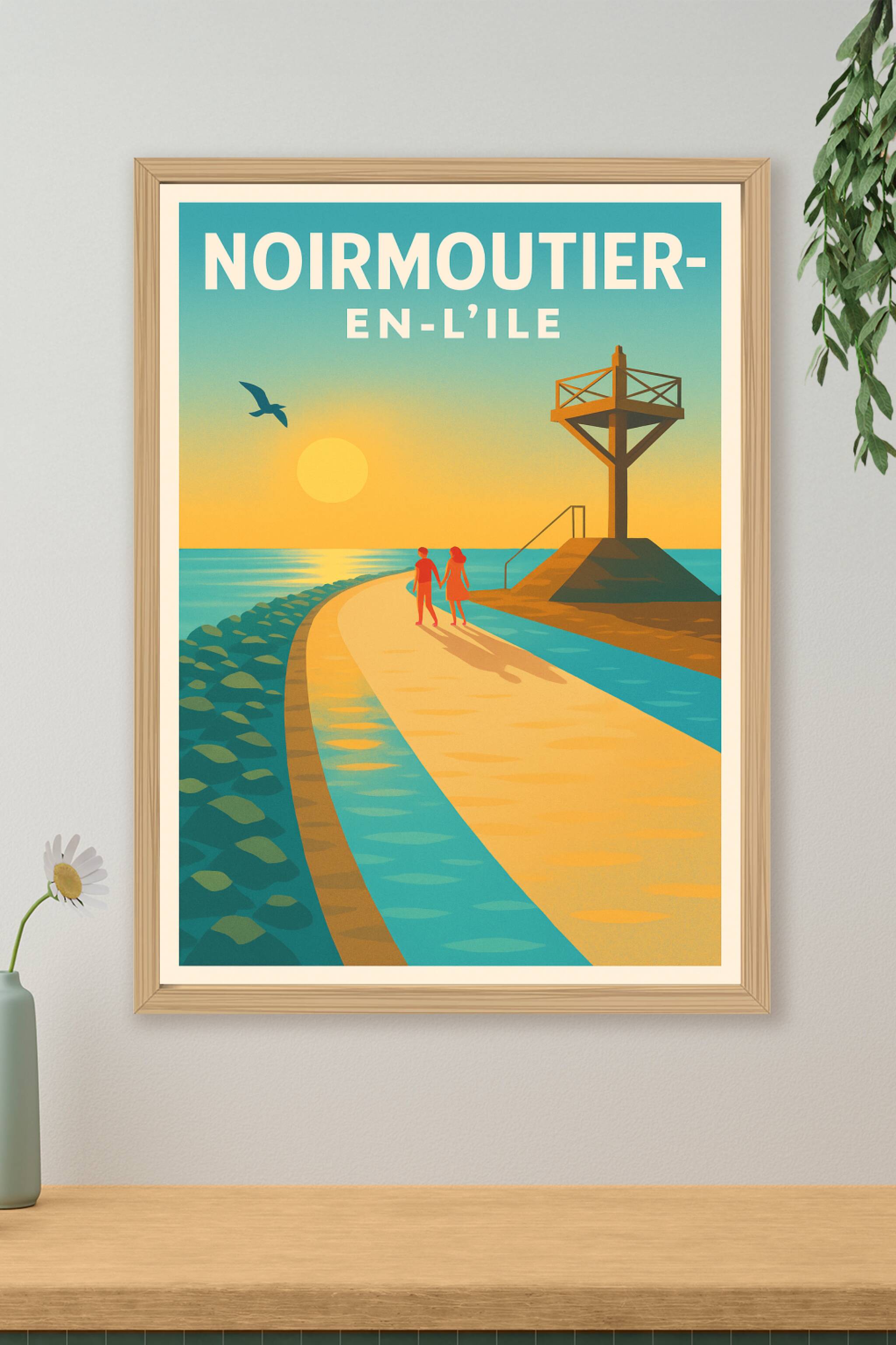 Affiche de Noirmoutier-en-l'Île - Escapade romantique au coucher du soleil