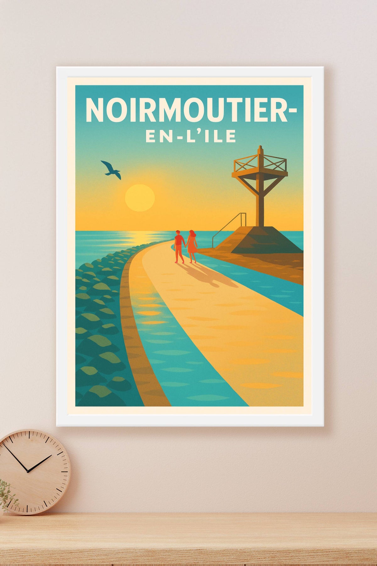 Affiche de Noirmoutier-en-l'Île - Escapade romantique au coucher du soleil