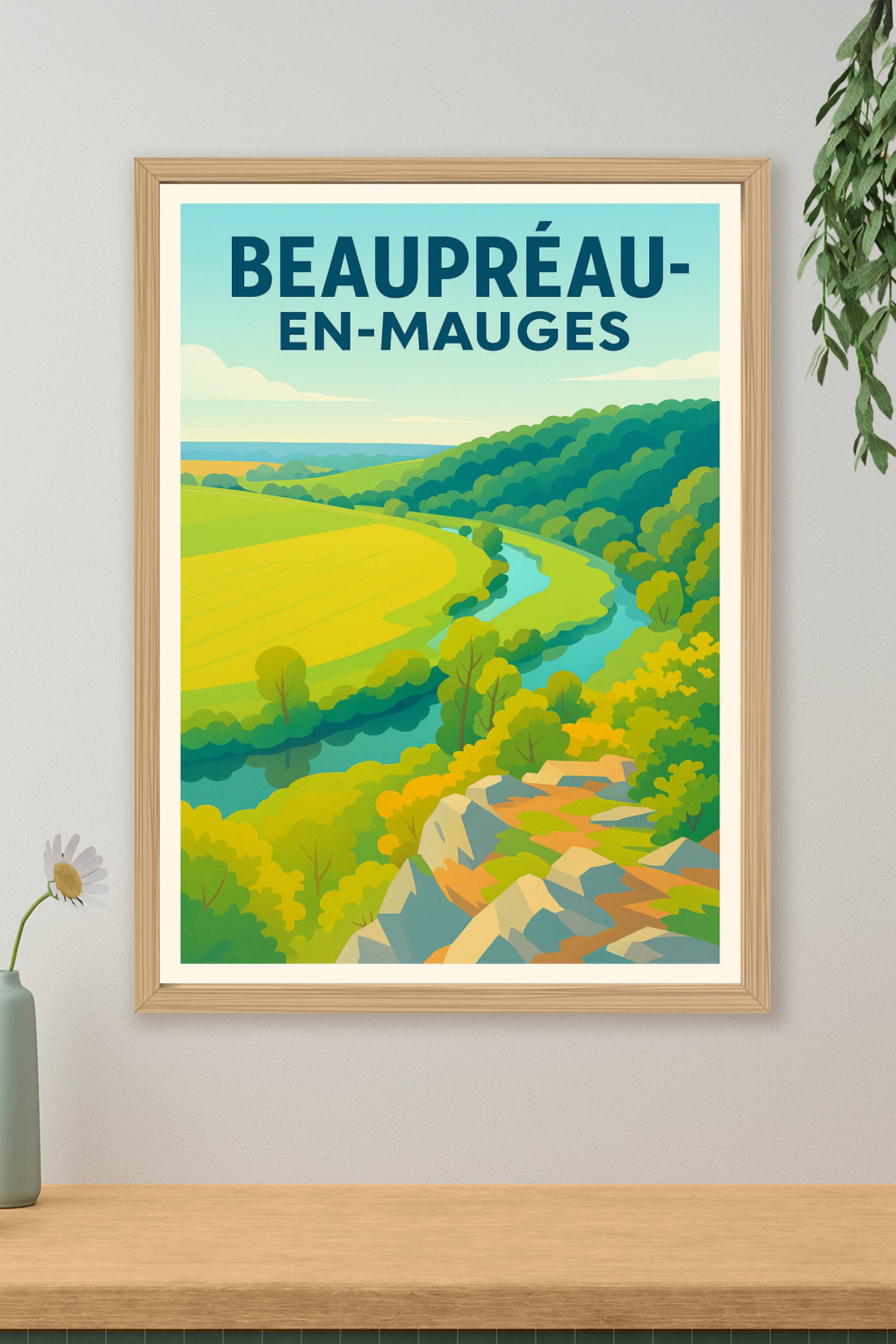 Affiche de Beaupréau-en-Mauges - Charme naturel et paysages vallonnés
