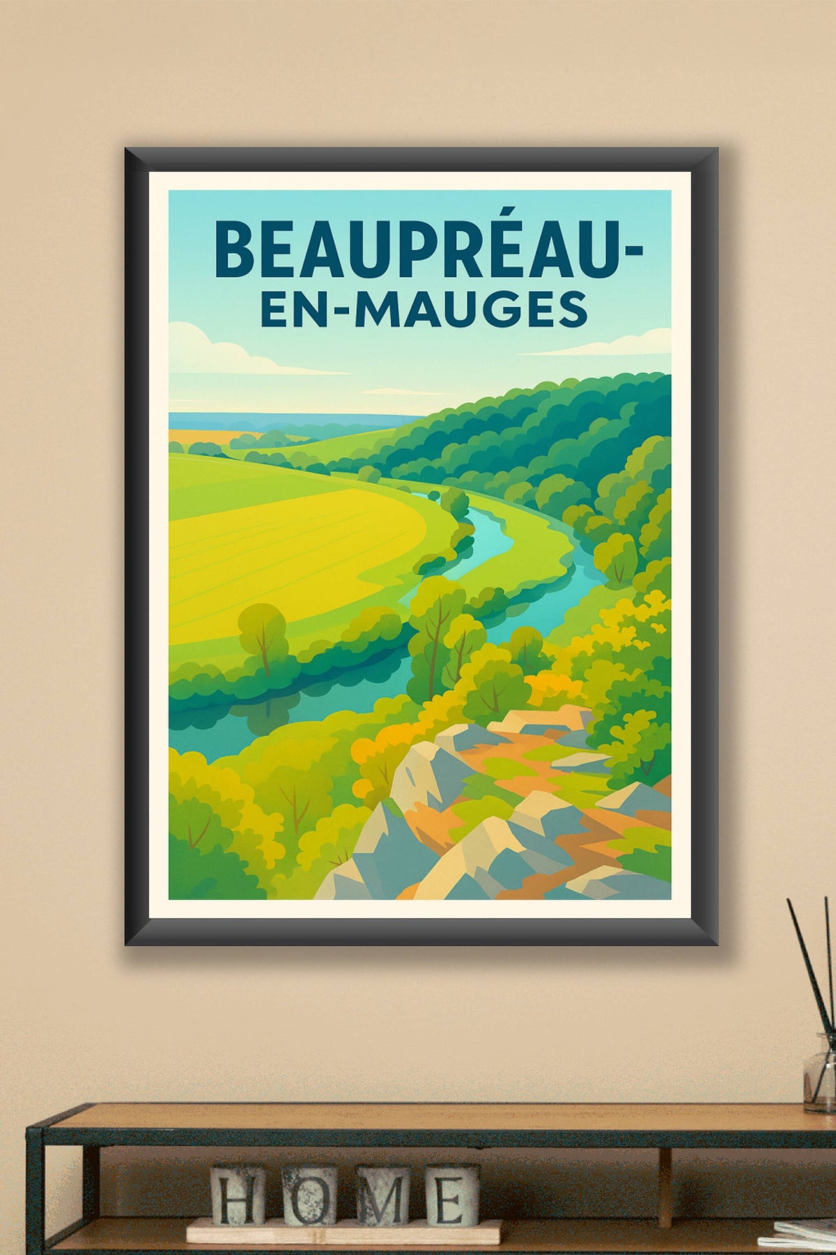 Affiche de Beaupréau-en-Mauges - Charme naturel et paysages vallonnés
