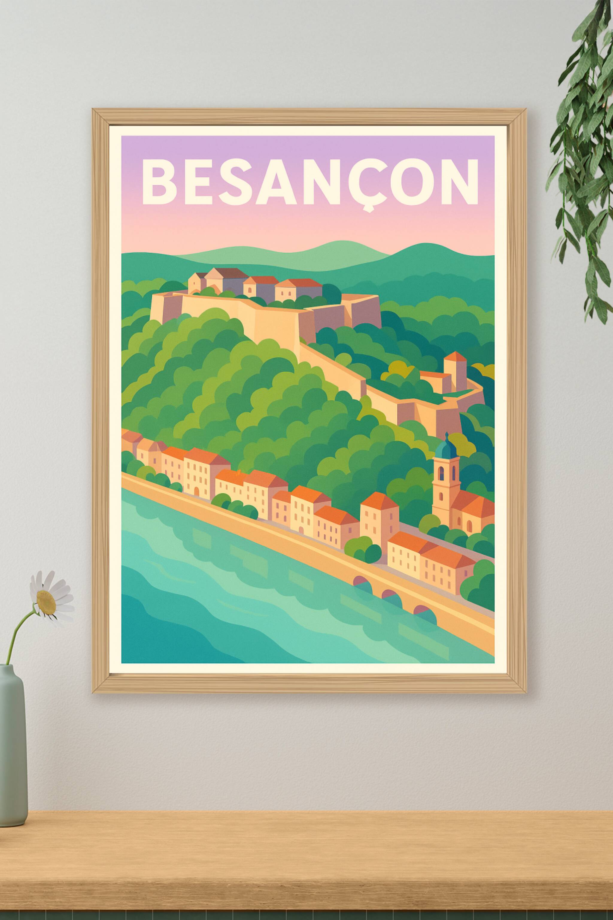 Affiche de Besançon - Charme et nature au cœur de la cité fortifiée