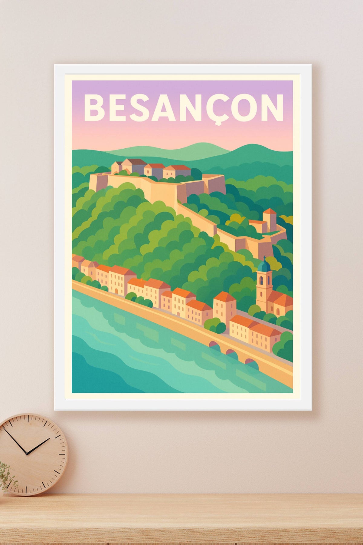 Affiche de Besançon - Charme et nature au cœur de la cité fortifiée