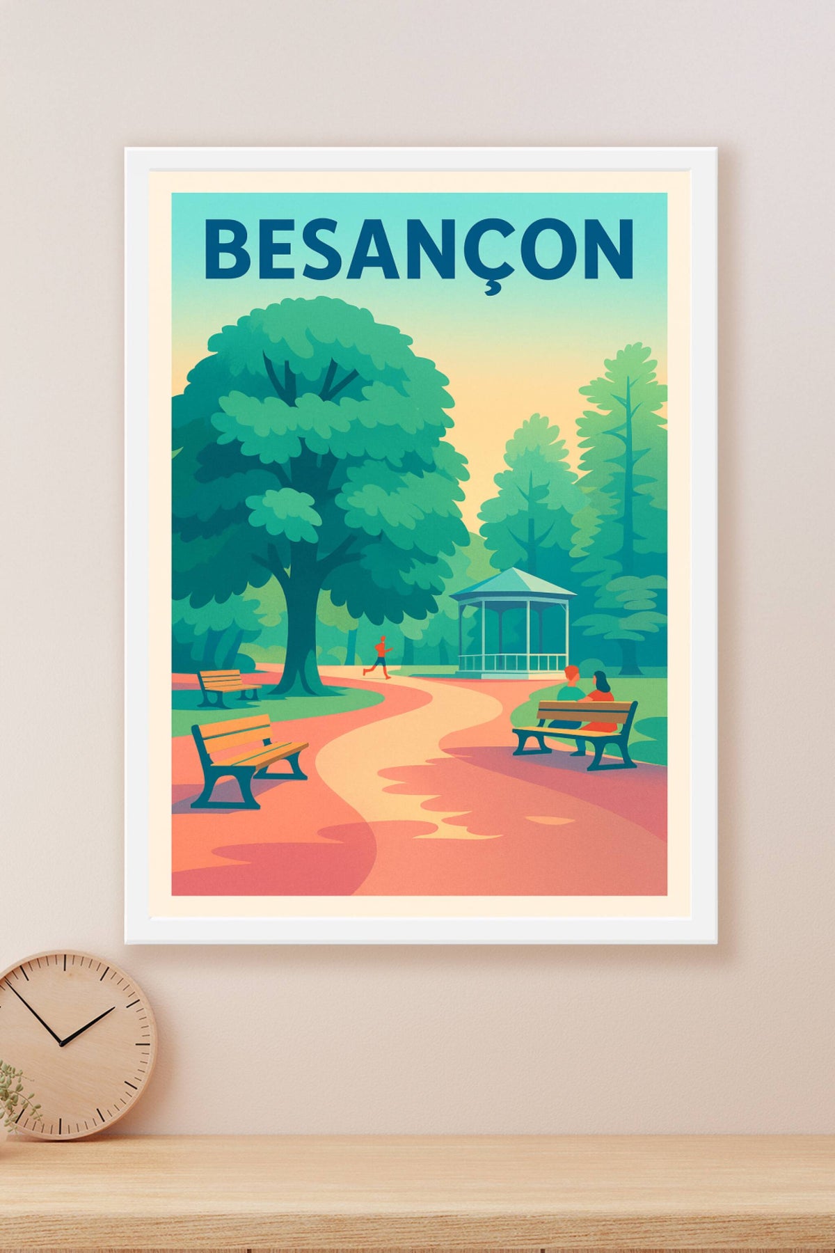 Affiche de Besançon - Promenade paisible au cœur de la nature