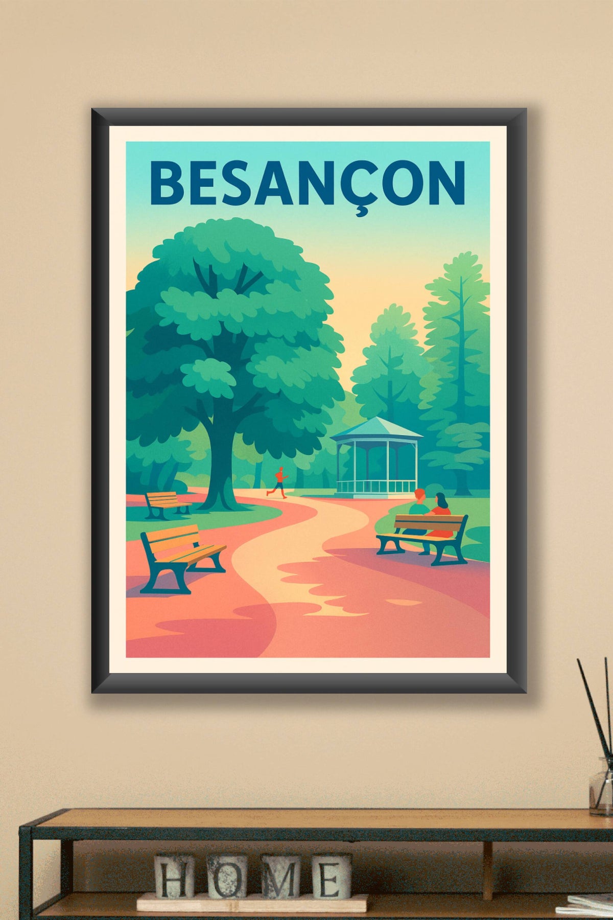 Affiche de Besançon - Promenade paisible au cœur de la nature