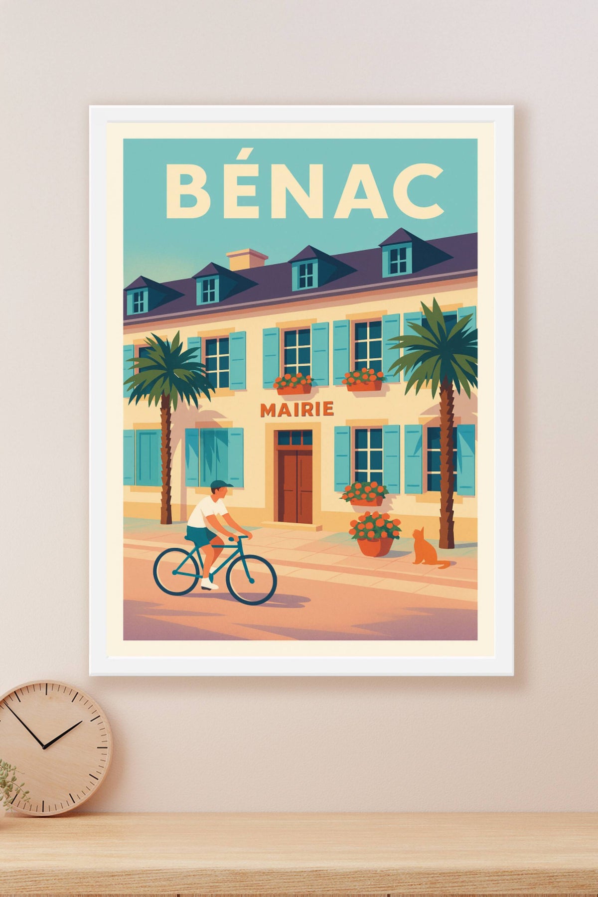 Affiche de Bénac - Charme et douceur d'une petite mairie ensoleillée