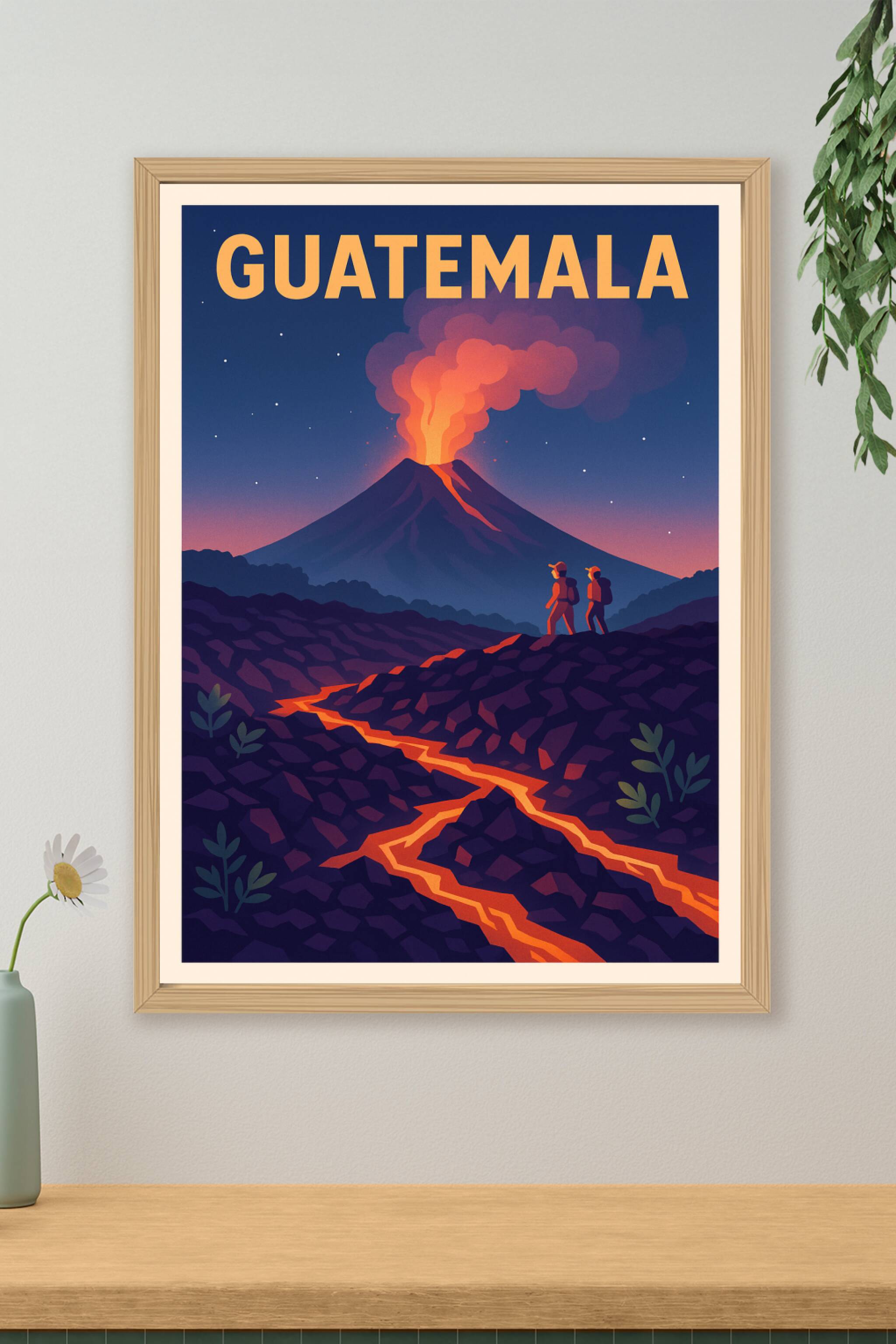 Affiche de Guatemala - L'éruption spectaculaire d'un volcan emblématique