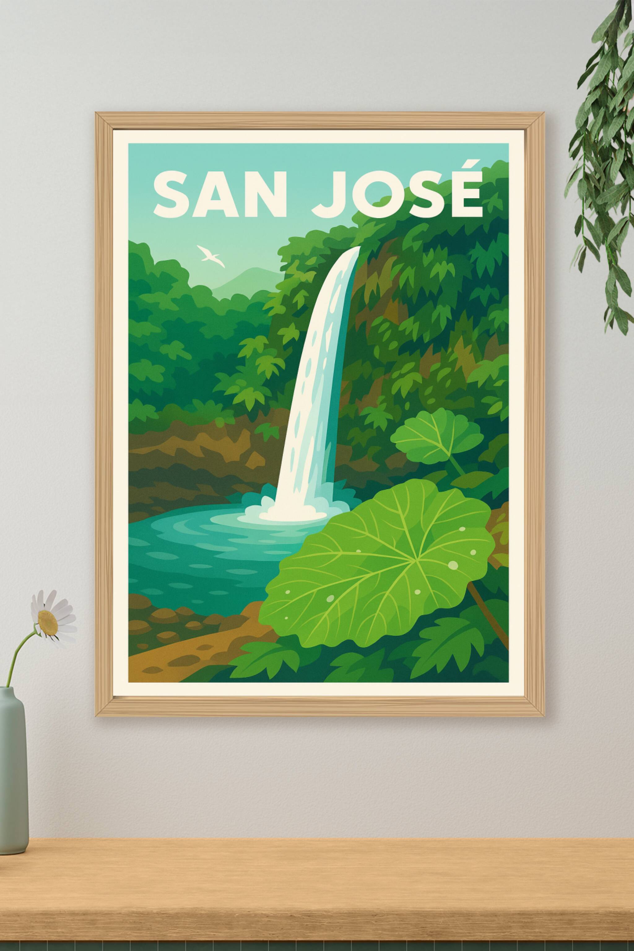 Affiche de San José - Évasion Tropicale et Chutes d'Eau