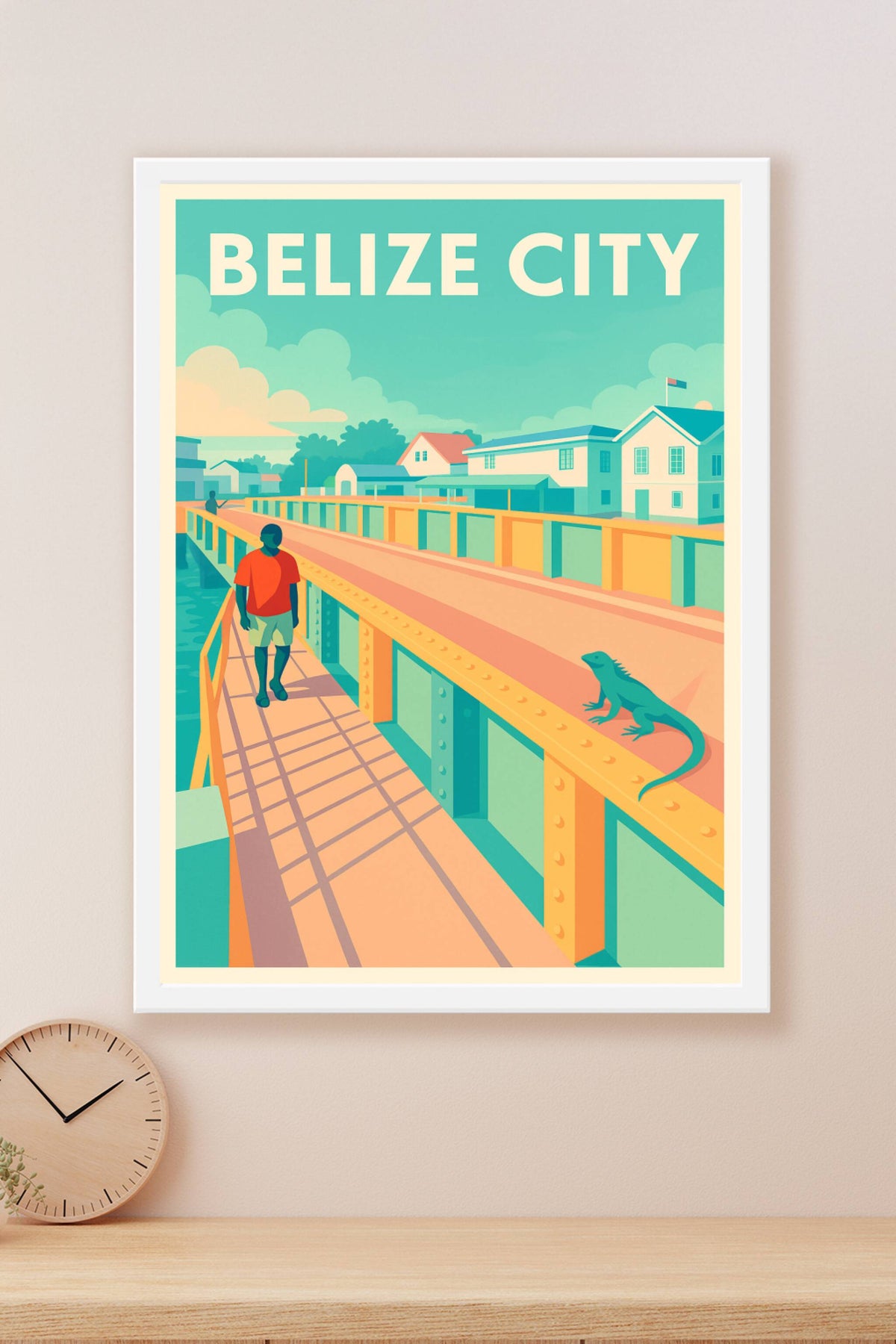 Affiche de Belize City - Escapade colorée au cœur des Caraïbes