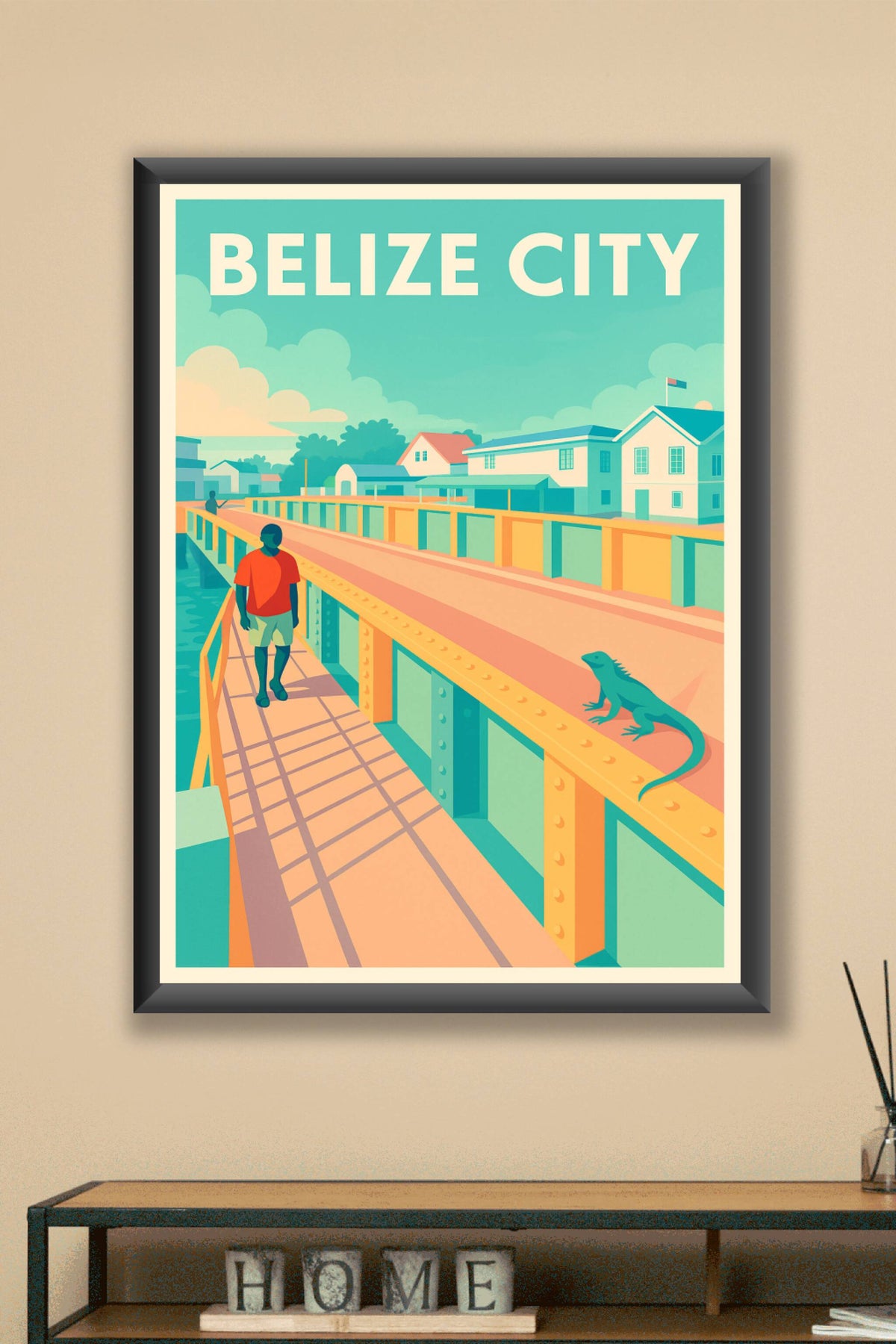 Affiche de Belize City - Escapade colorée au cœur des Caraïbes
