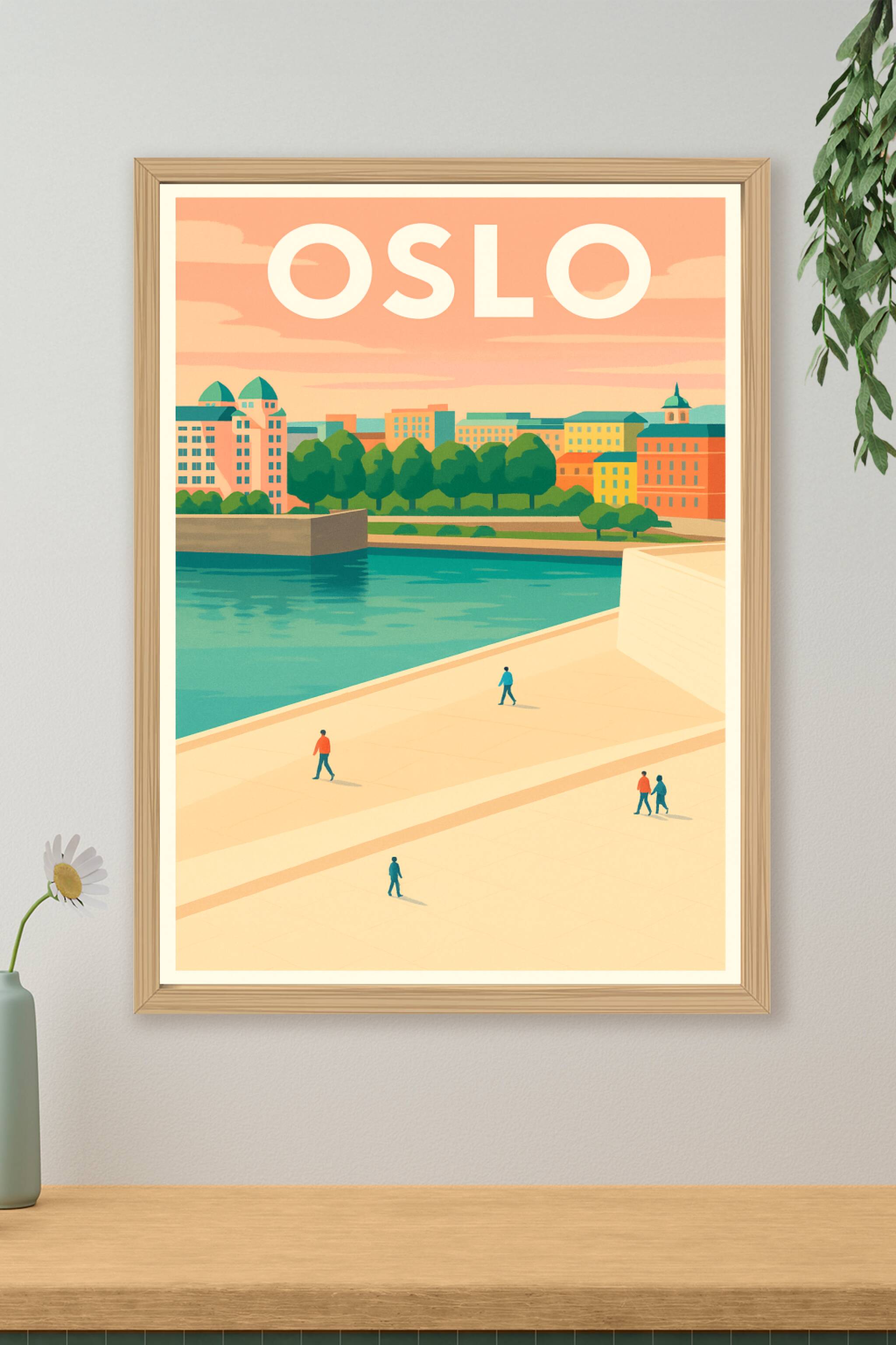 Affiche de Oslo - Ambiance paisible au bord de l'eau