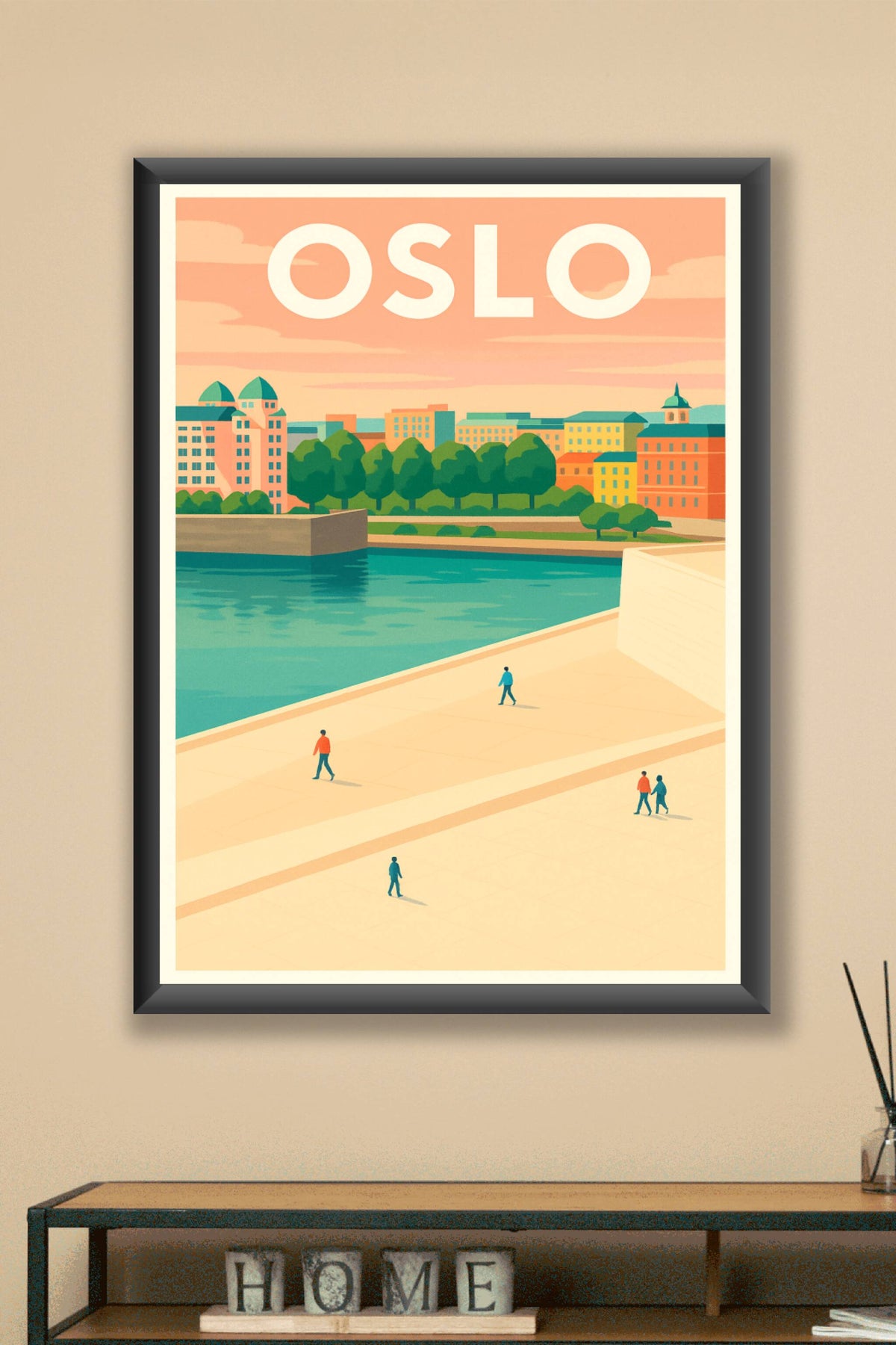 Affiche de Oslo - Ambiance paisible au bord de l'eau