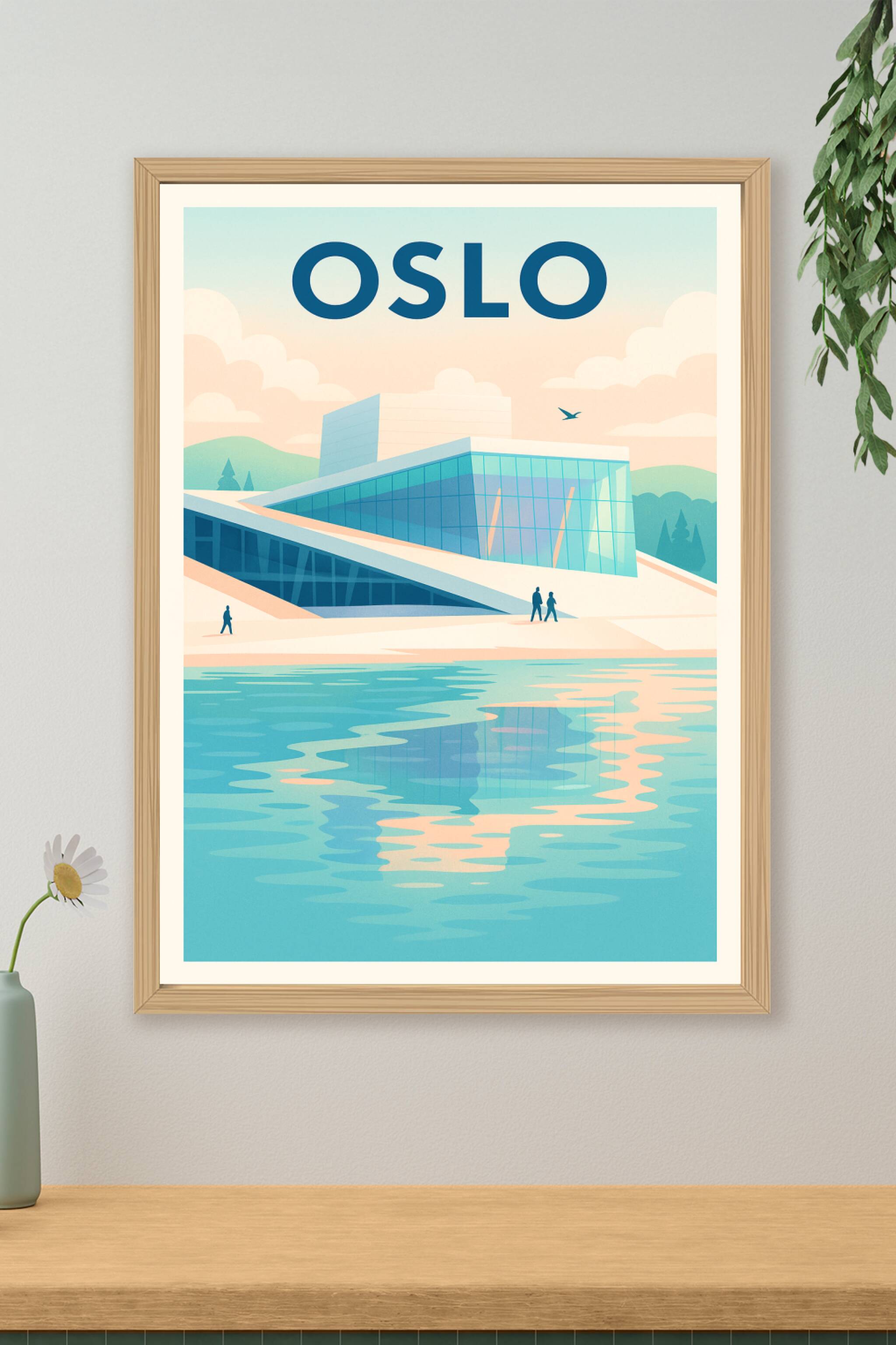 Affiche de Oslo - Élégance nordique au bord de l'eau