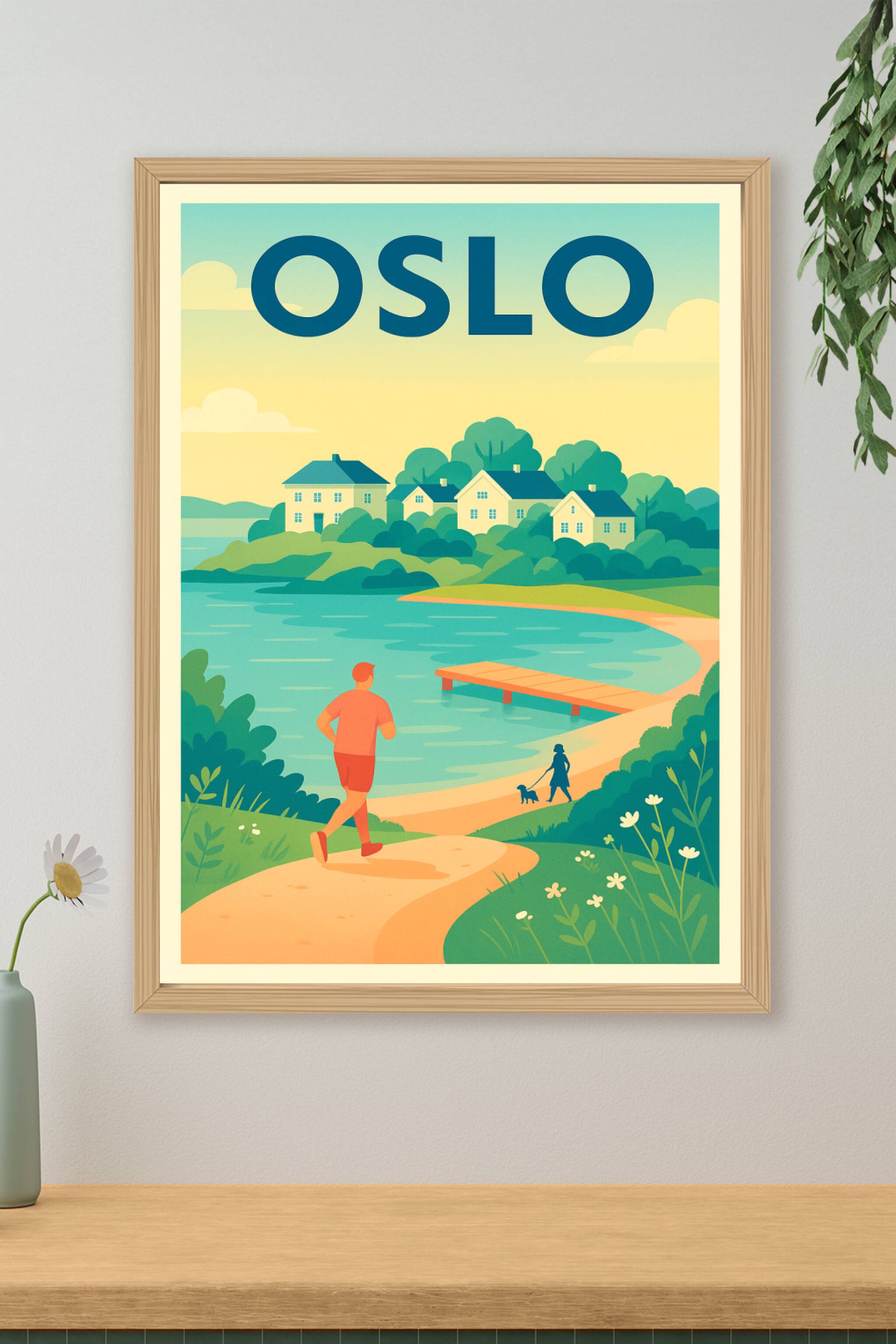 Affiche de Oslo - Évasion et nature en bord de fjord