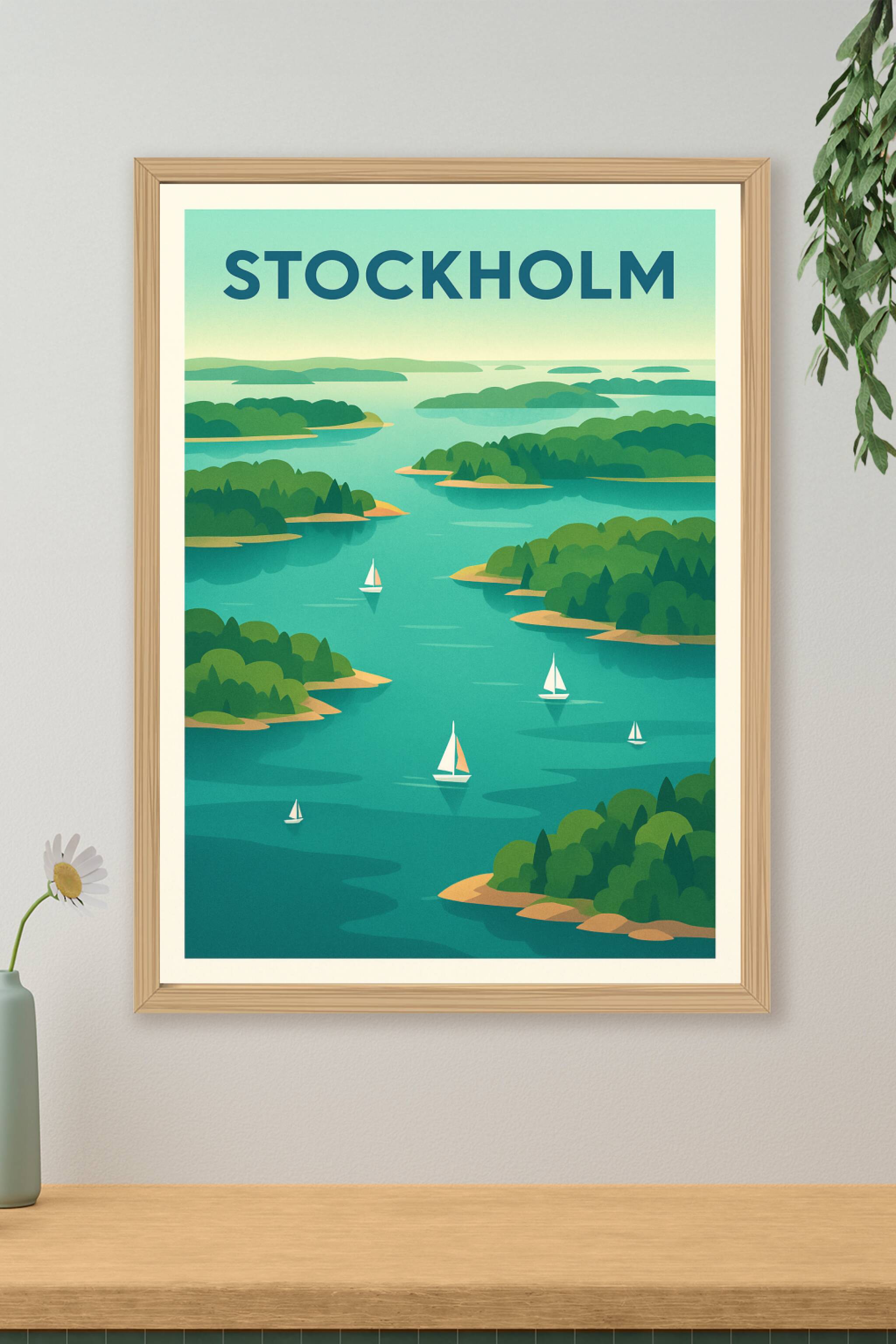 Affiche de Stockholm - L'évasion entre mer et îles